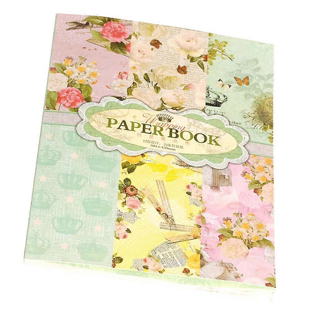 Wrapping Paper Sheet Beautiful present Wrapping Book Packaging Diy Projects Multi Colored Rectangular Sheets Simple Design 24Sheets