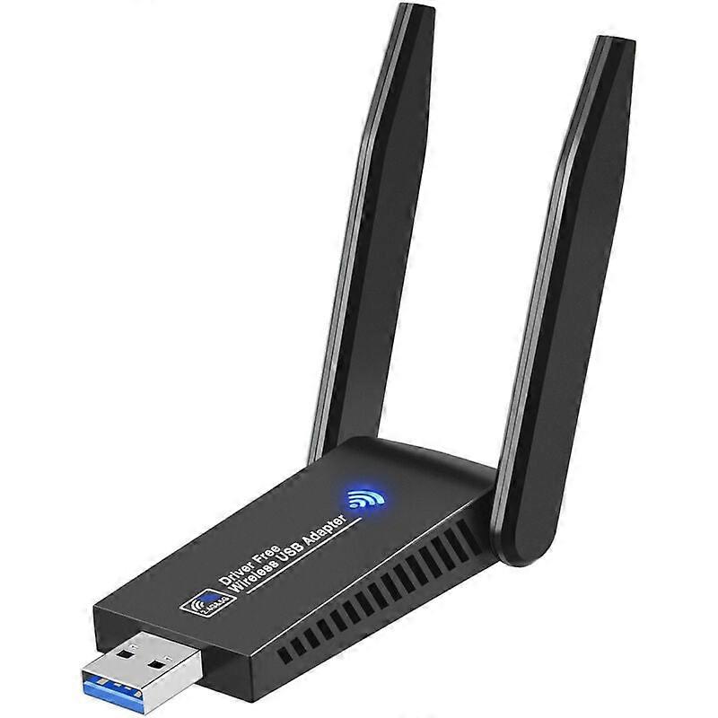Carivent AC1300 Mbps Powerful WiFi Dongle, Dual Compatible with Windows 11/10/8/7/Vista/XP, Mac OS X