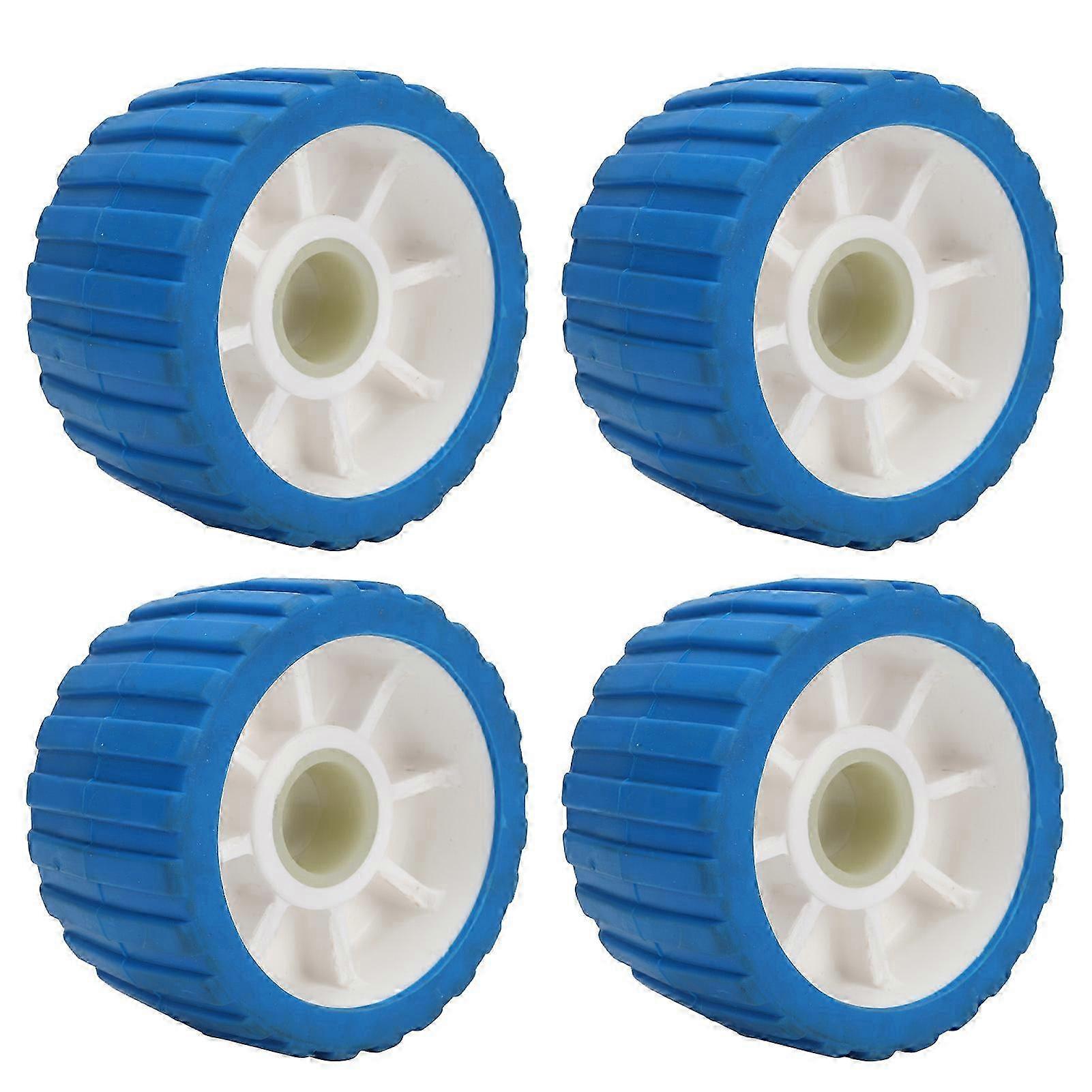 4PCS 耐高温多棱摆动滚轮,用于船用拖车 125 x 73 x 30mm 蓝色