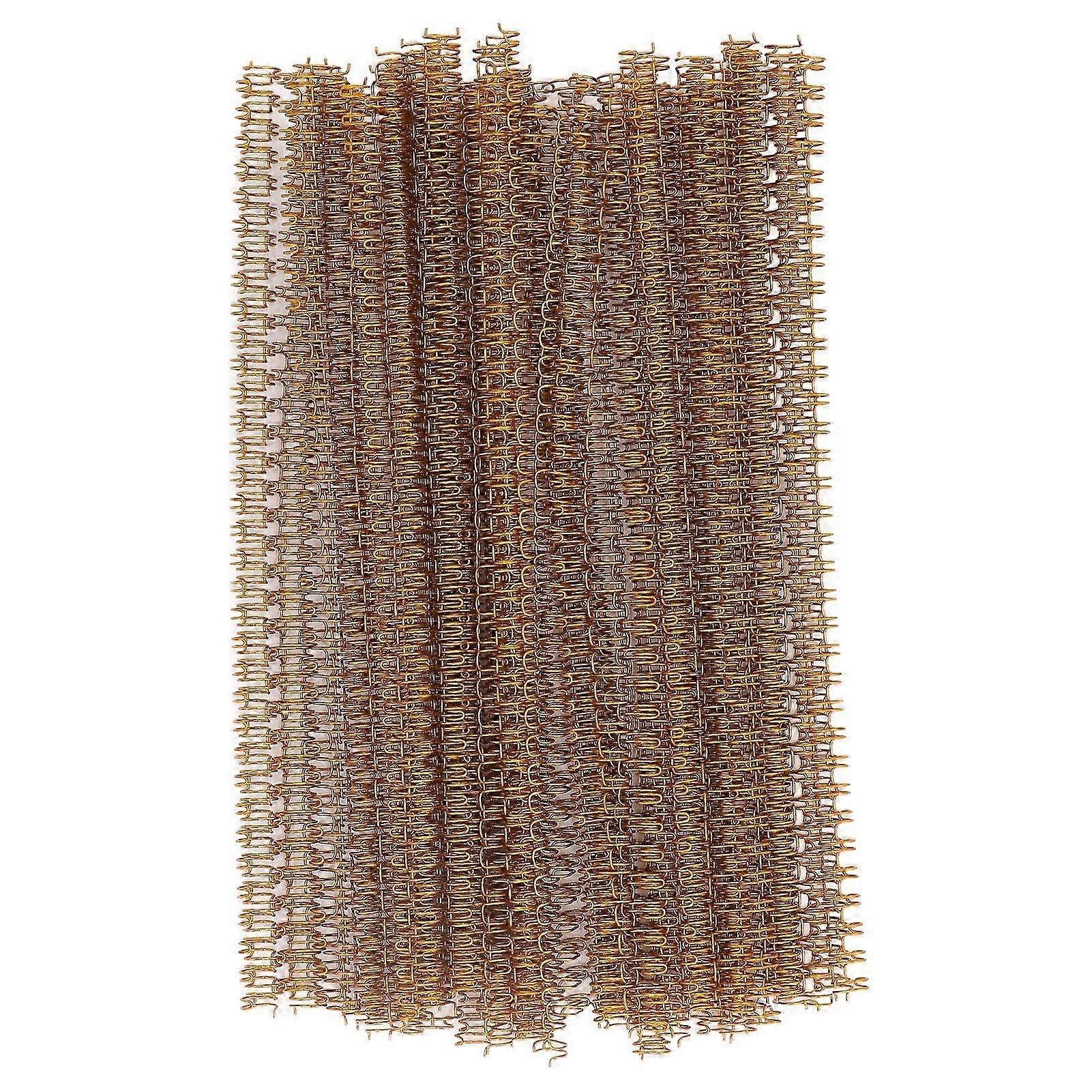 100Pcs Double Loop Wire Binding Spine 20 Sheet Capacity 3:1 Pitch 34 Loop 6.4mm Diameter Set Kit for Suitable Brand A4 Paper Gold