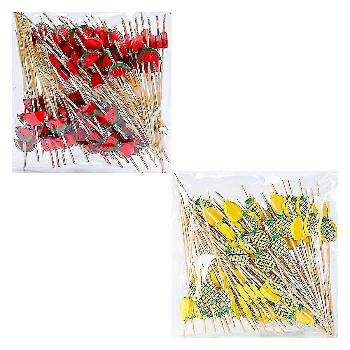 Bamboo Fruit Forks and Decorative Cocktail Picks