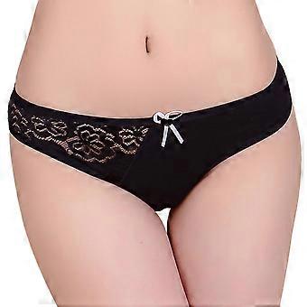 Women Girl Low Waist Bowknot Bandage Lace Underwear Cotton Blend Panties Briefs  XL