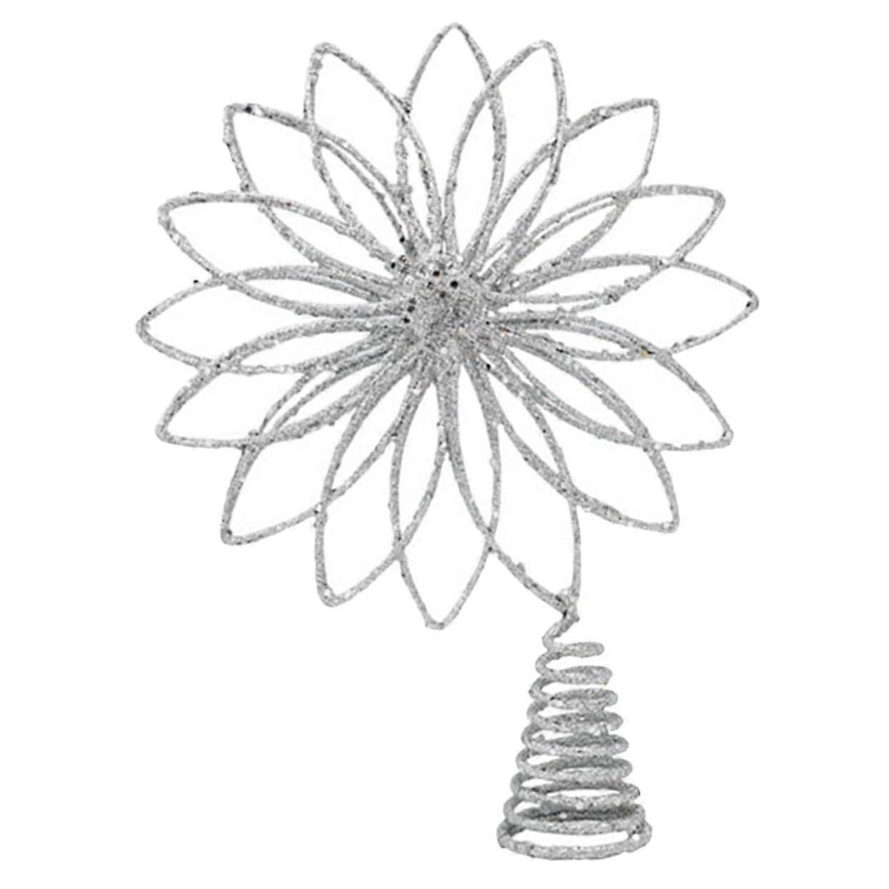 Baumspitze Stern Dekoration für Weihnachtsbaum – Kleine Stern Baumspitze Ornamente, Glänzender Dekor, 30 cm, Gold