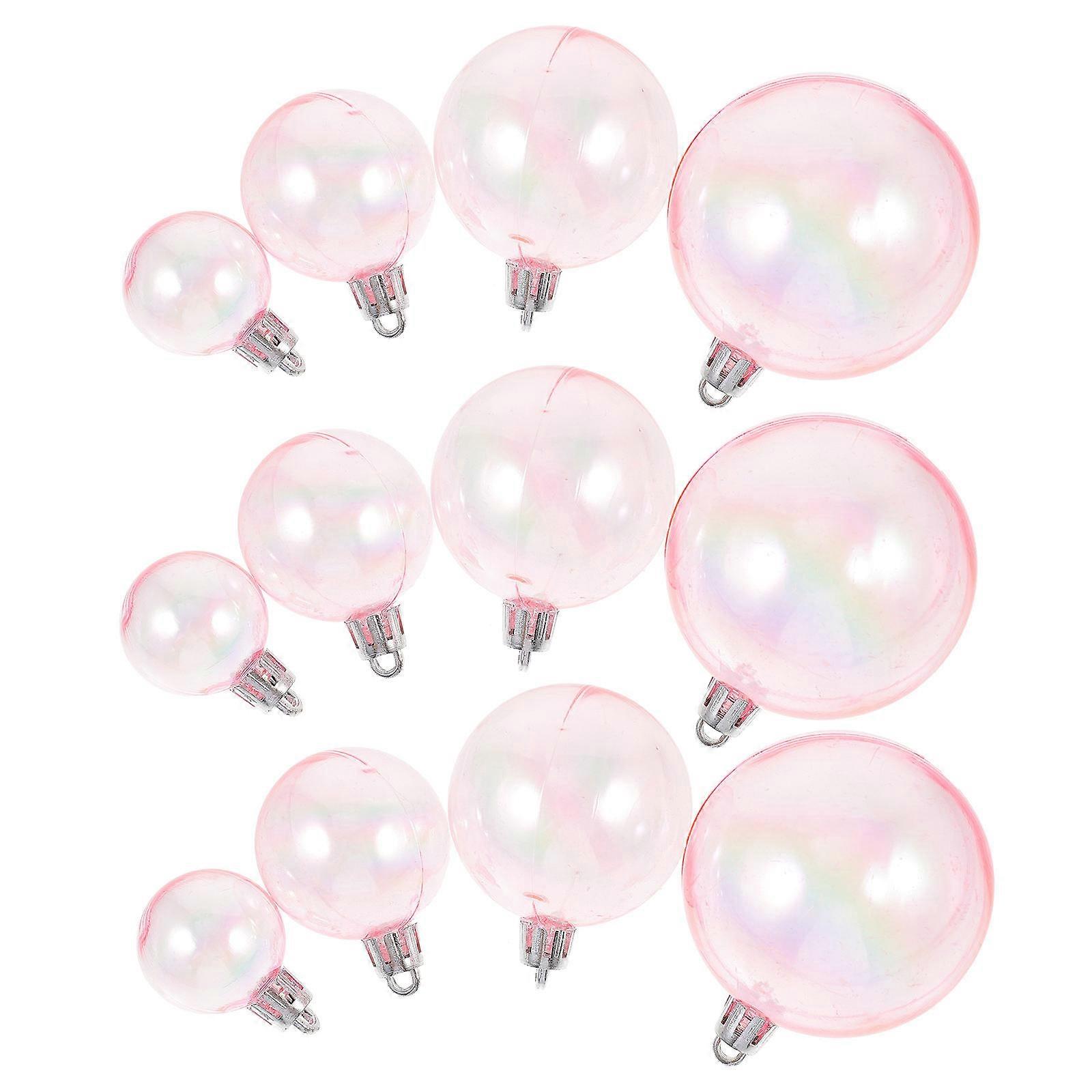 Christmas Ornament Set Plastic Round 6Cm Tree Decorations 40Pcs