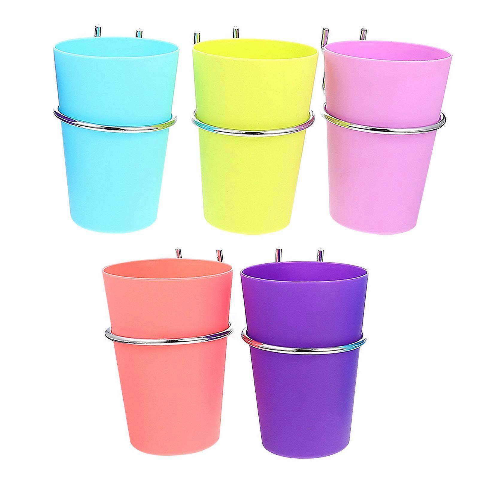Pegboard Cup Racks Set with Iron Material for Storage Use Assorted Color Lightweight and 5 Pieces