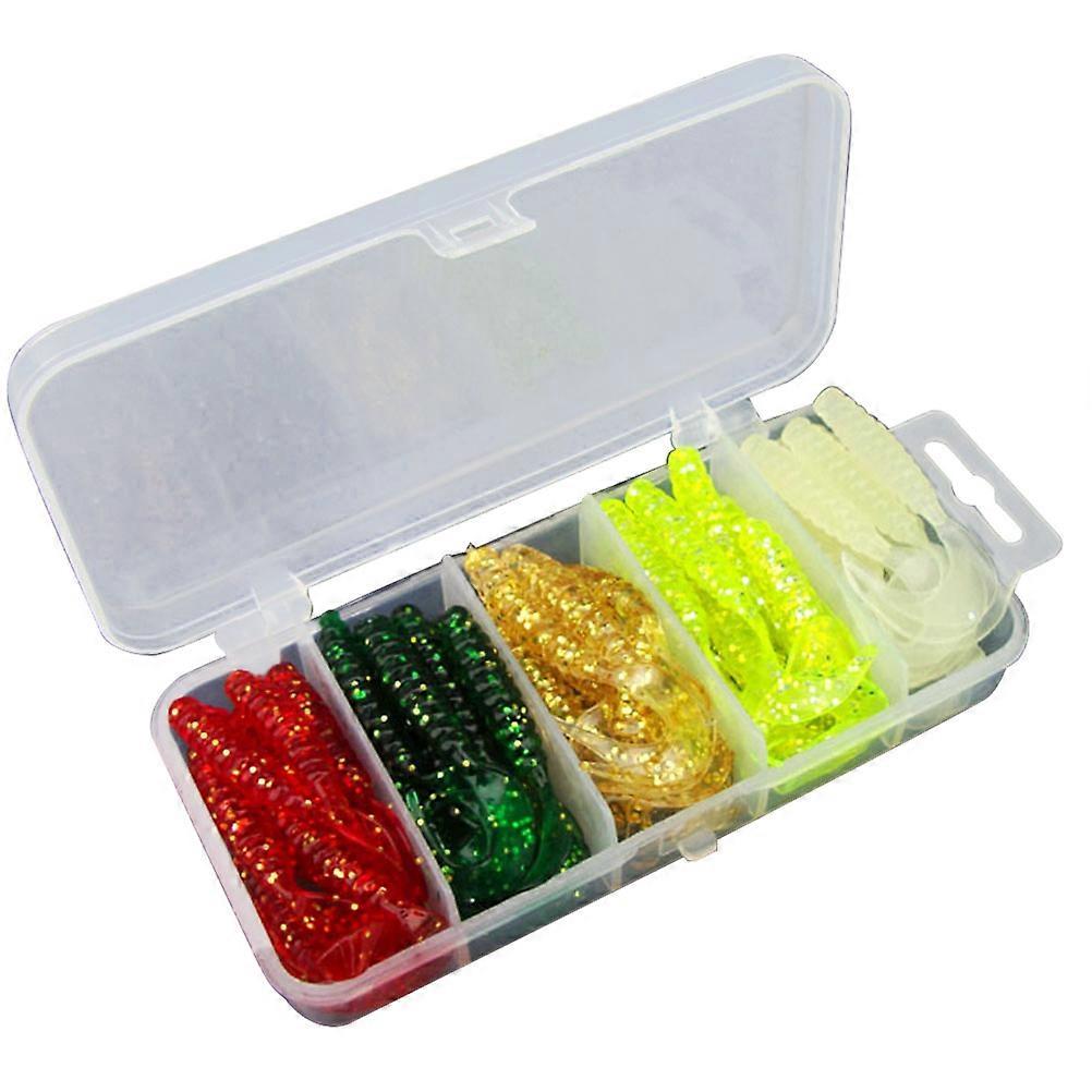 Fishing Bait Artificial Baits Attract Fish Fishing Accessories 5x0.8x0.8cm 50Pcs