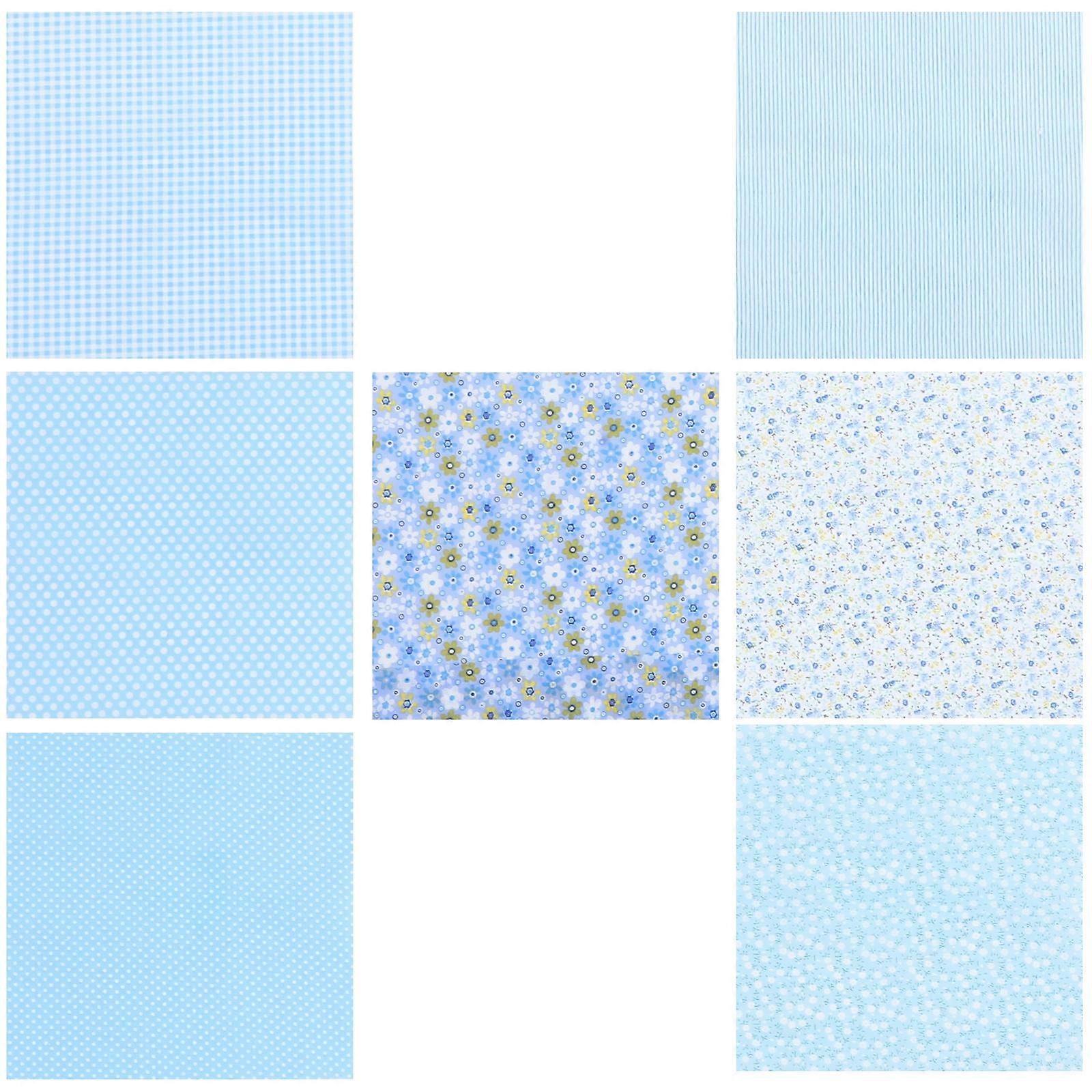 Cotton Quilting Fabric Squares DIY Patchwork Material for Sewing Crafts Home Projects Natural Breathable Cloth with Delicate Patterns for Creative