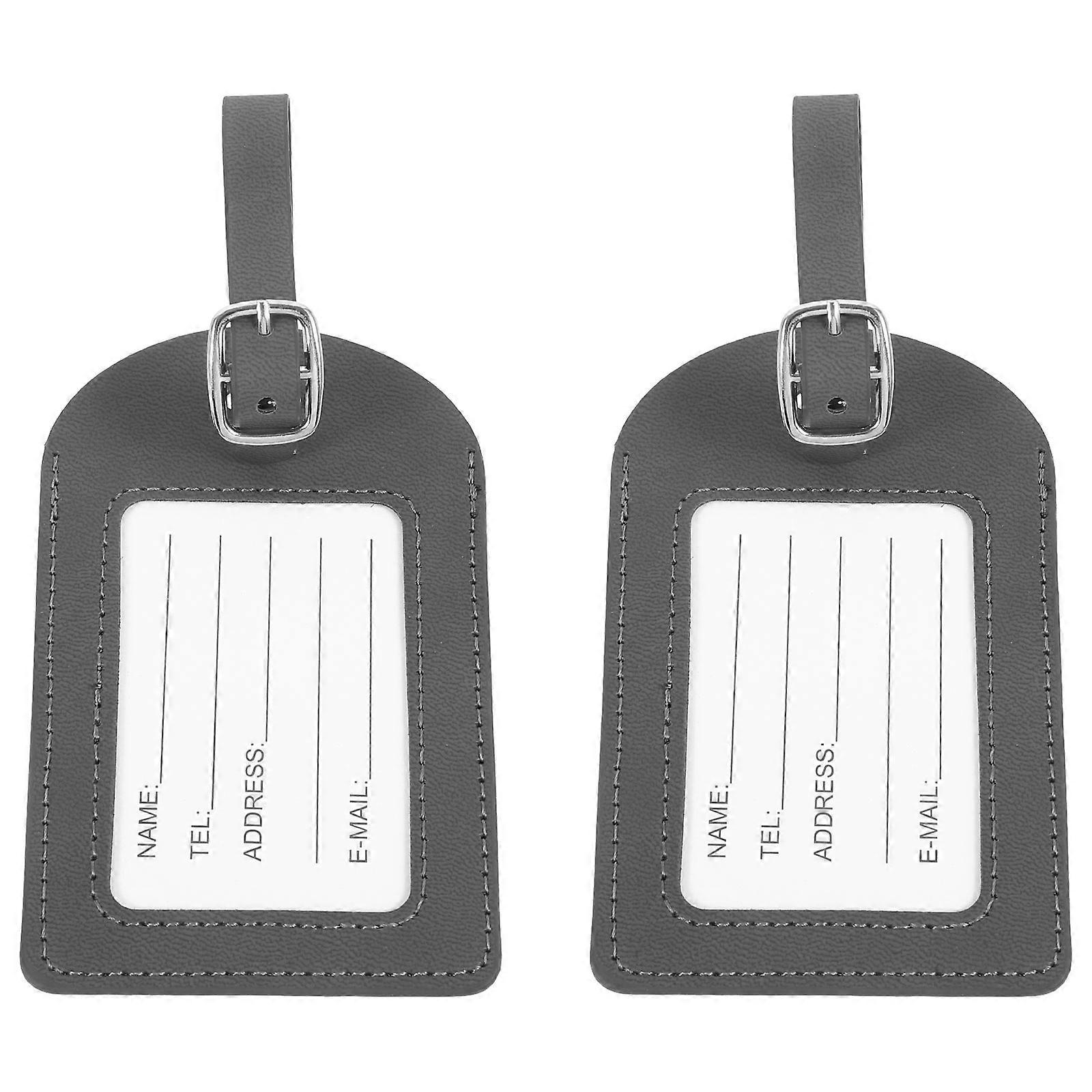 Durable PU Handbag Accessories with Adjustable Strap for Hanging Use Dark Grey 2Pcs