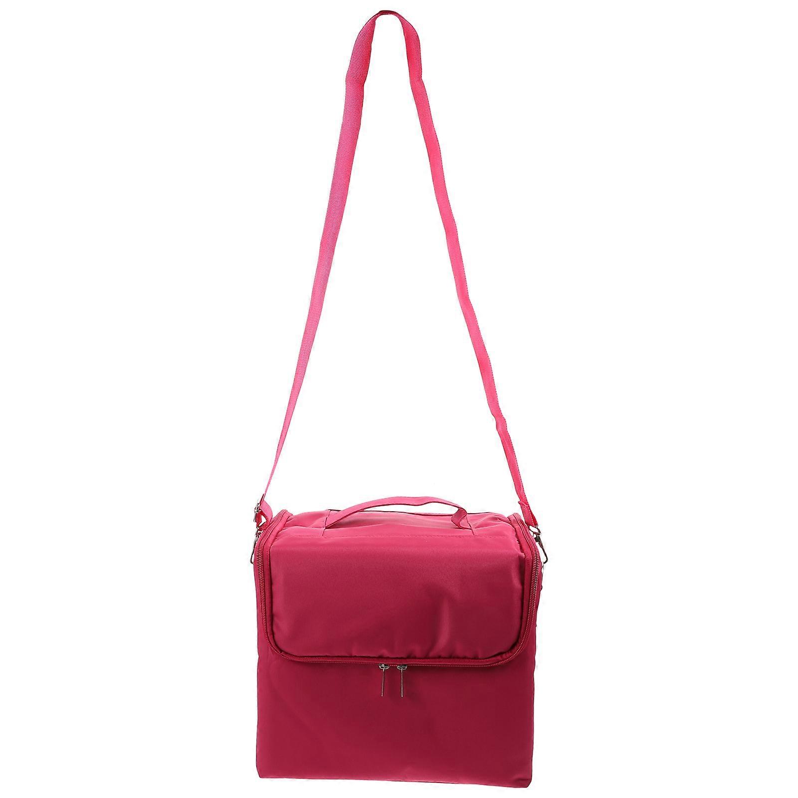 Large Capacity Makeup Bag Manicure Tool Container Waterproof Oxford Cloth 11.4×8.3×10.2in 1Set