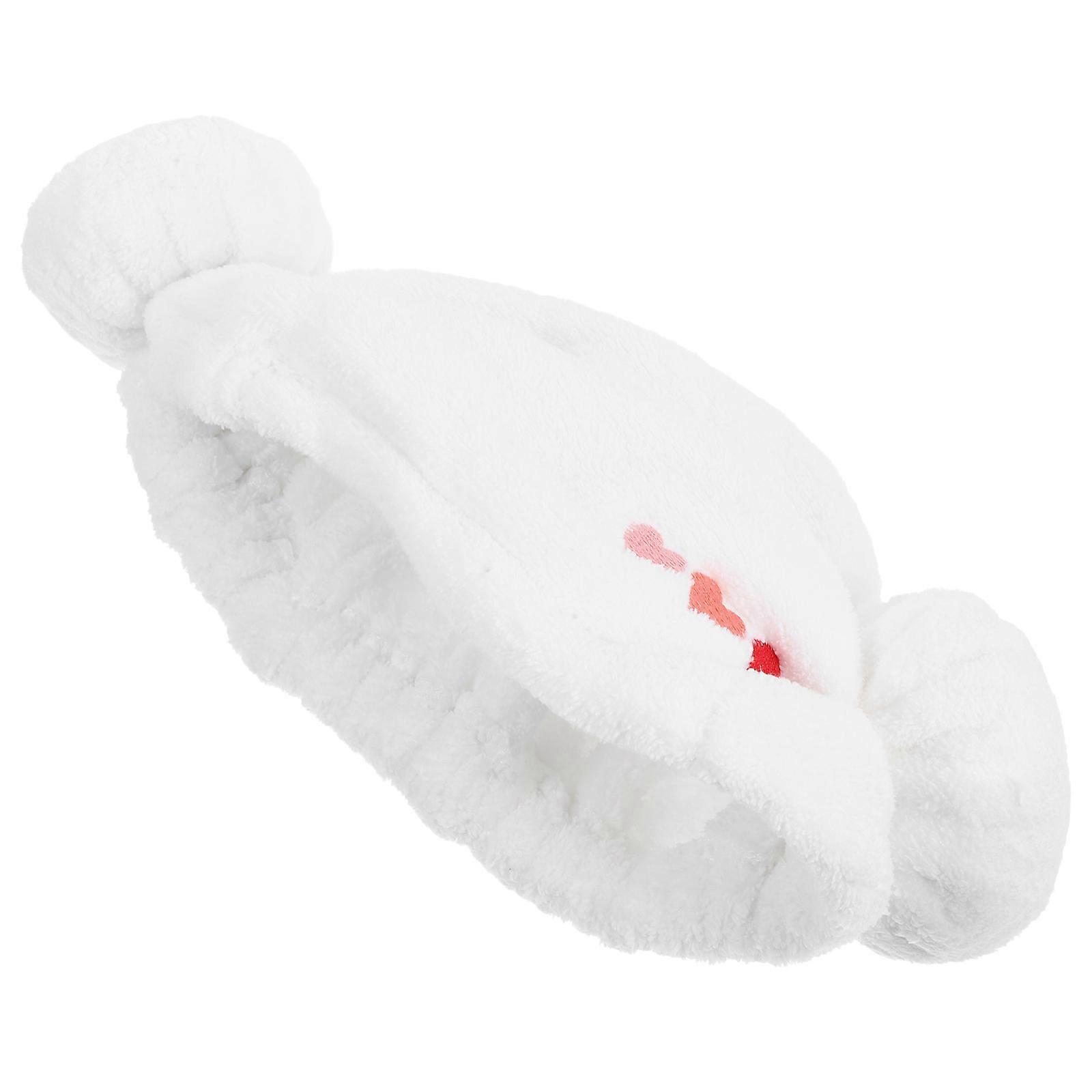 Cotton Hair Drying Hat with Heart Pattern – Fast Absorbent Bath Towel Wrap for Comfortable and Quick Moisture Removal