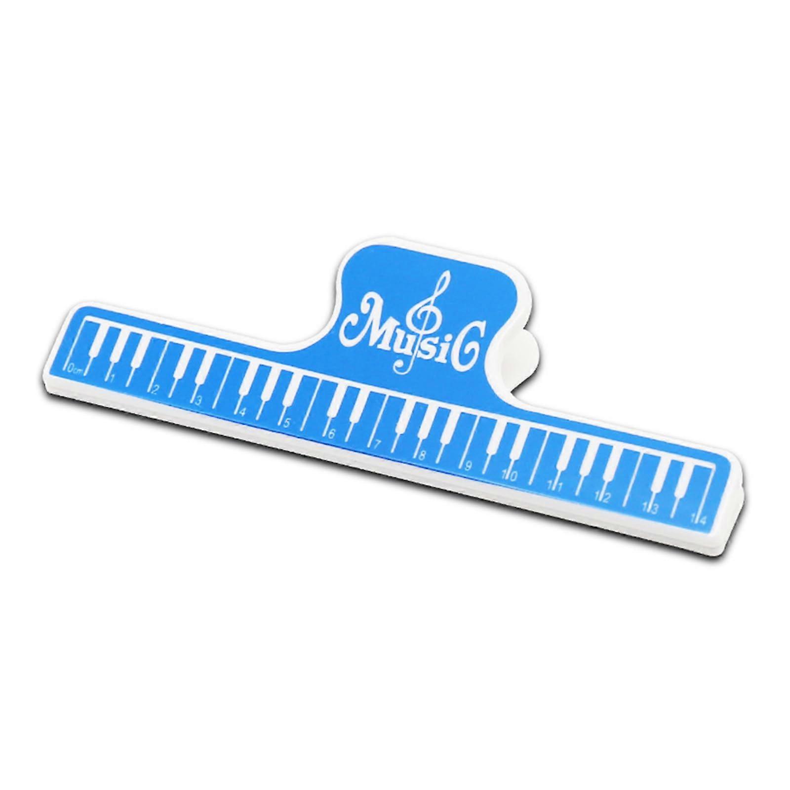 Piano key pattern, music page holder, fixed clips, piano notation clip for guitar, violin, artist blue
