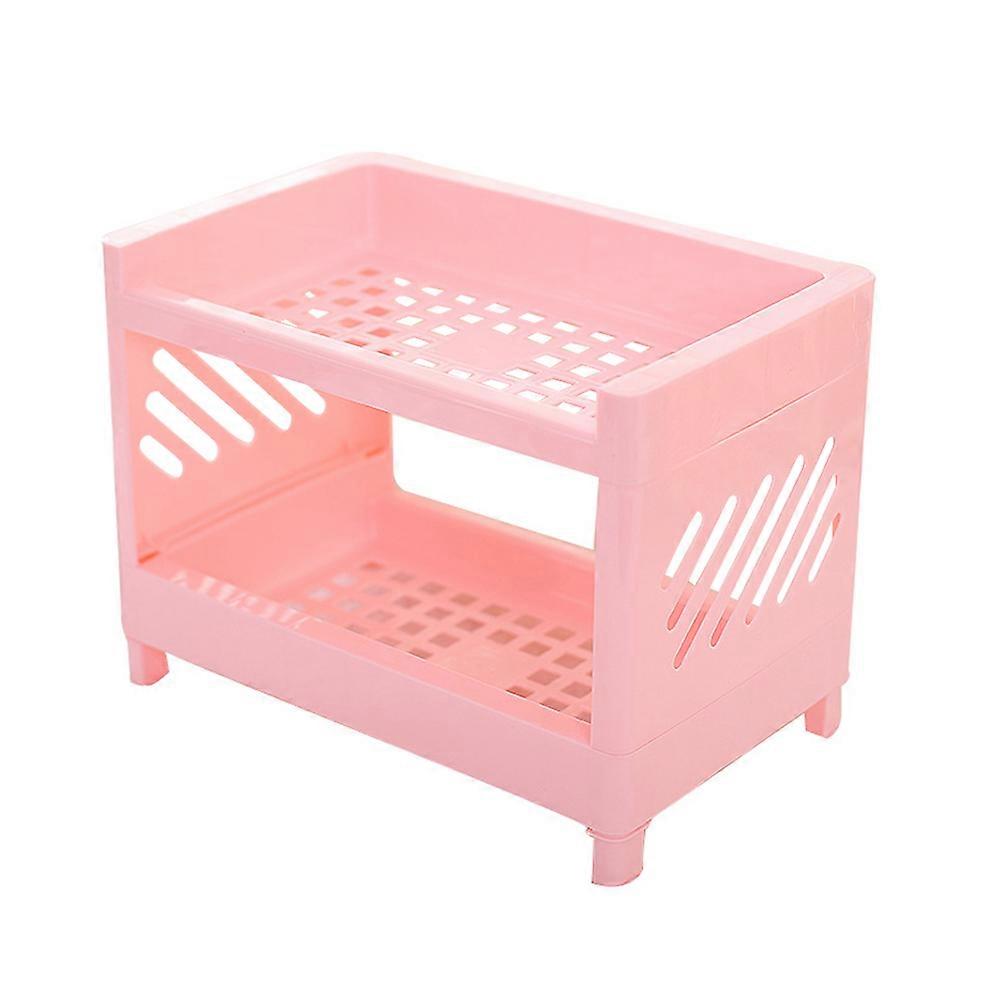 Kitchen Storage Tool Storage Organizer Double Layer Plastic Home Kitchen 1Pcs