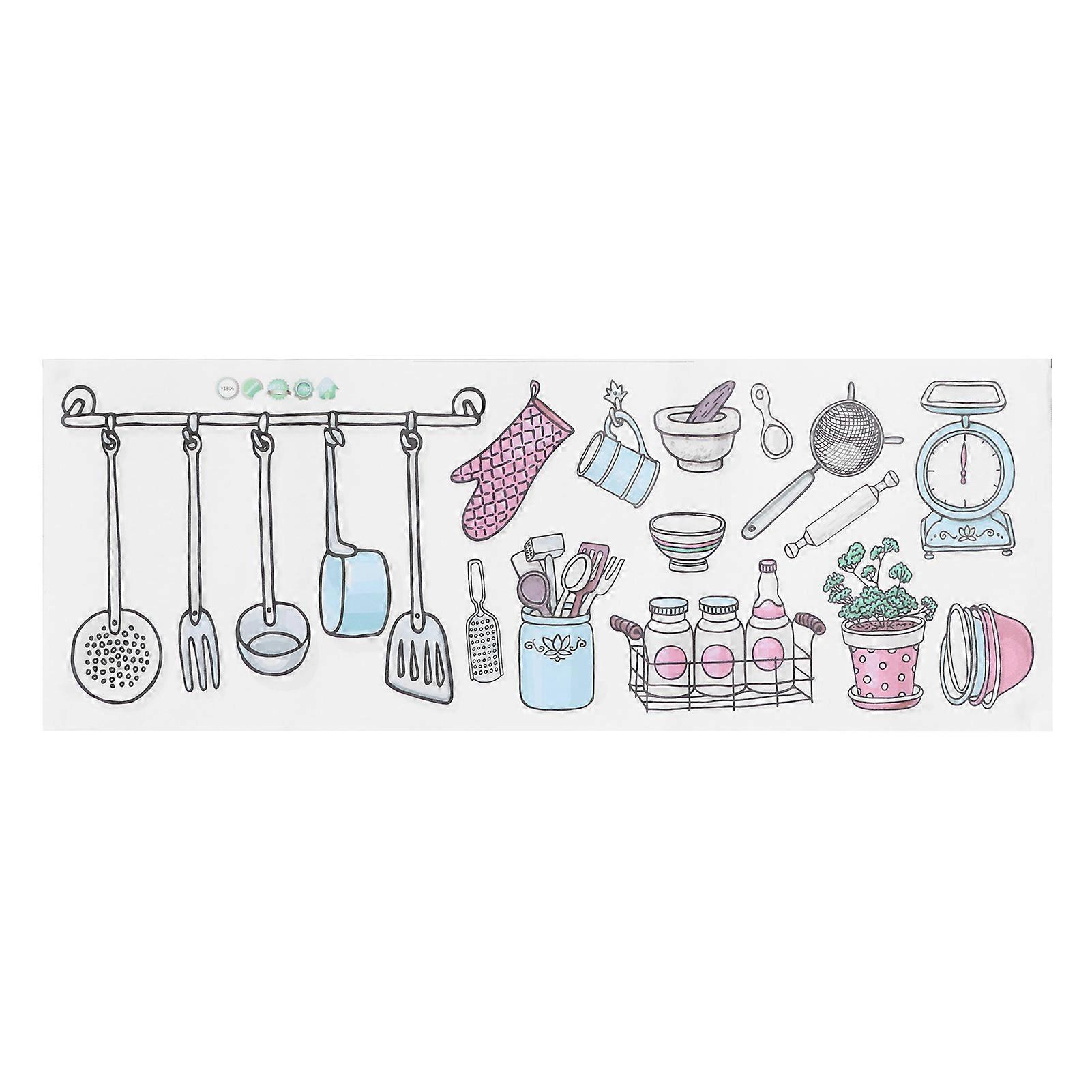 Originality Kitchen Wallpaper SelfAdhesive Kitchenware Pattern Sticker for Kitchen Home