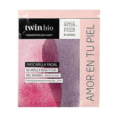 Pink clay and chia mask sachets 14 ml of gel (Orange)