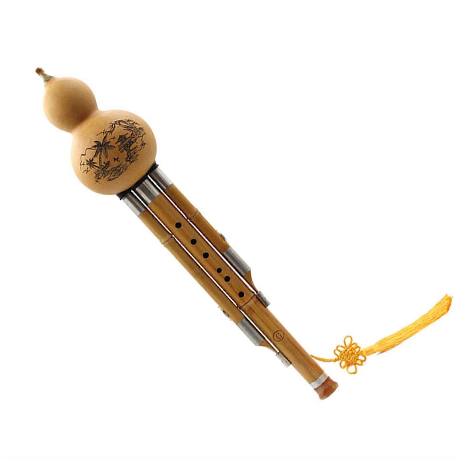 Hulusi F-Taste G-Taste Pumpkin Gourd Flute For Adults And Beginners, Professional Hulusi Color G Key