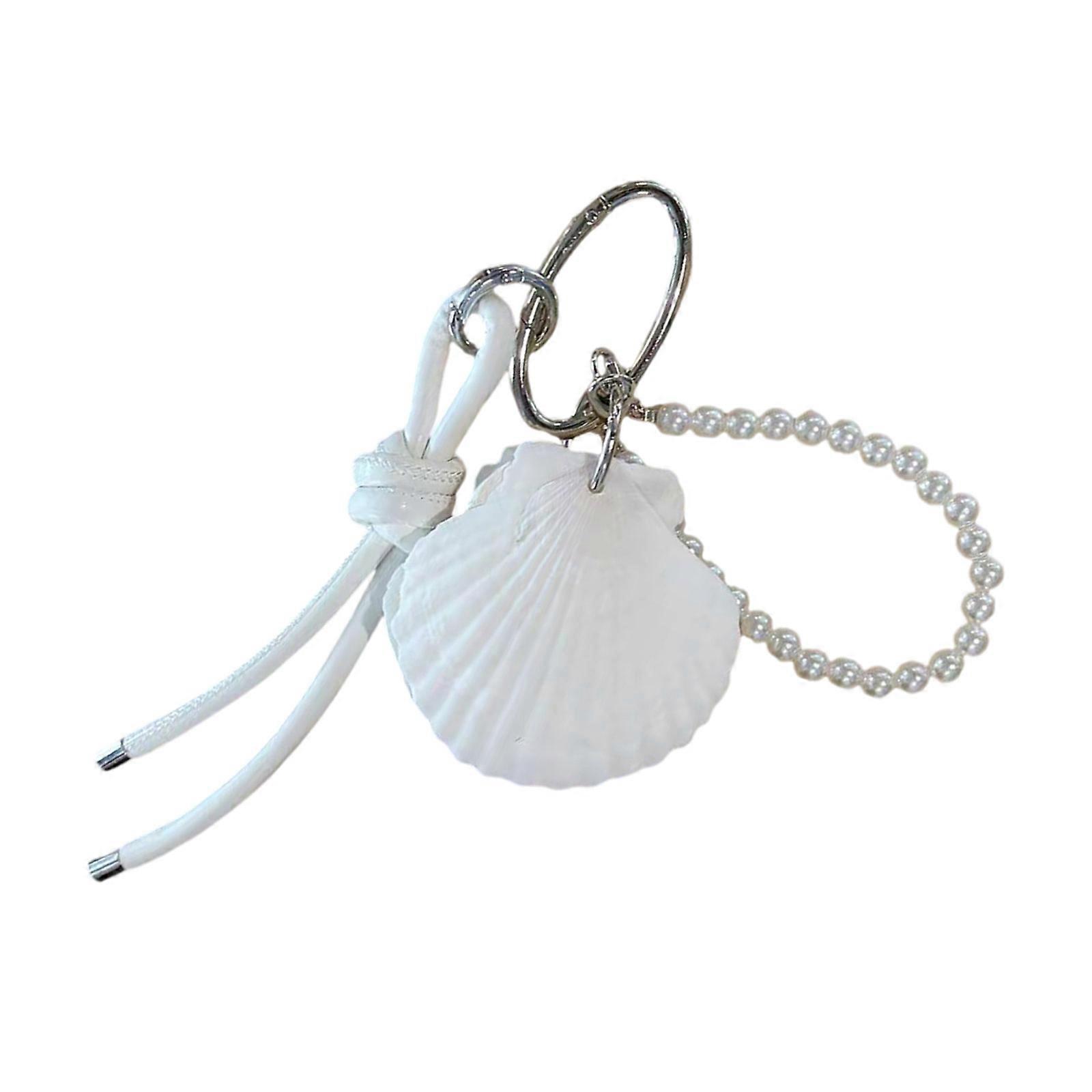 Marine Themed PU Leather Keychain Memo Board Beaded Chain Detachable Paper for Daily Reminders Organization Multicolor