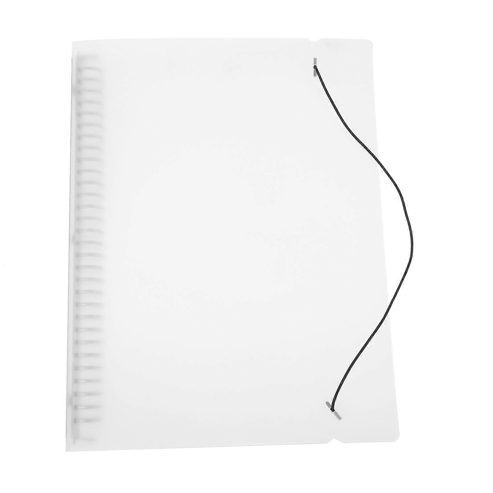 Refillable Loose Leaf Planner Cover Protective Case for Handbooks Translucent Rectangular Office Use 1Pack