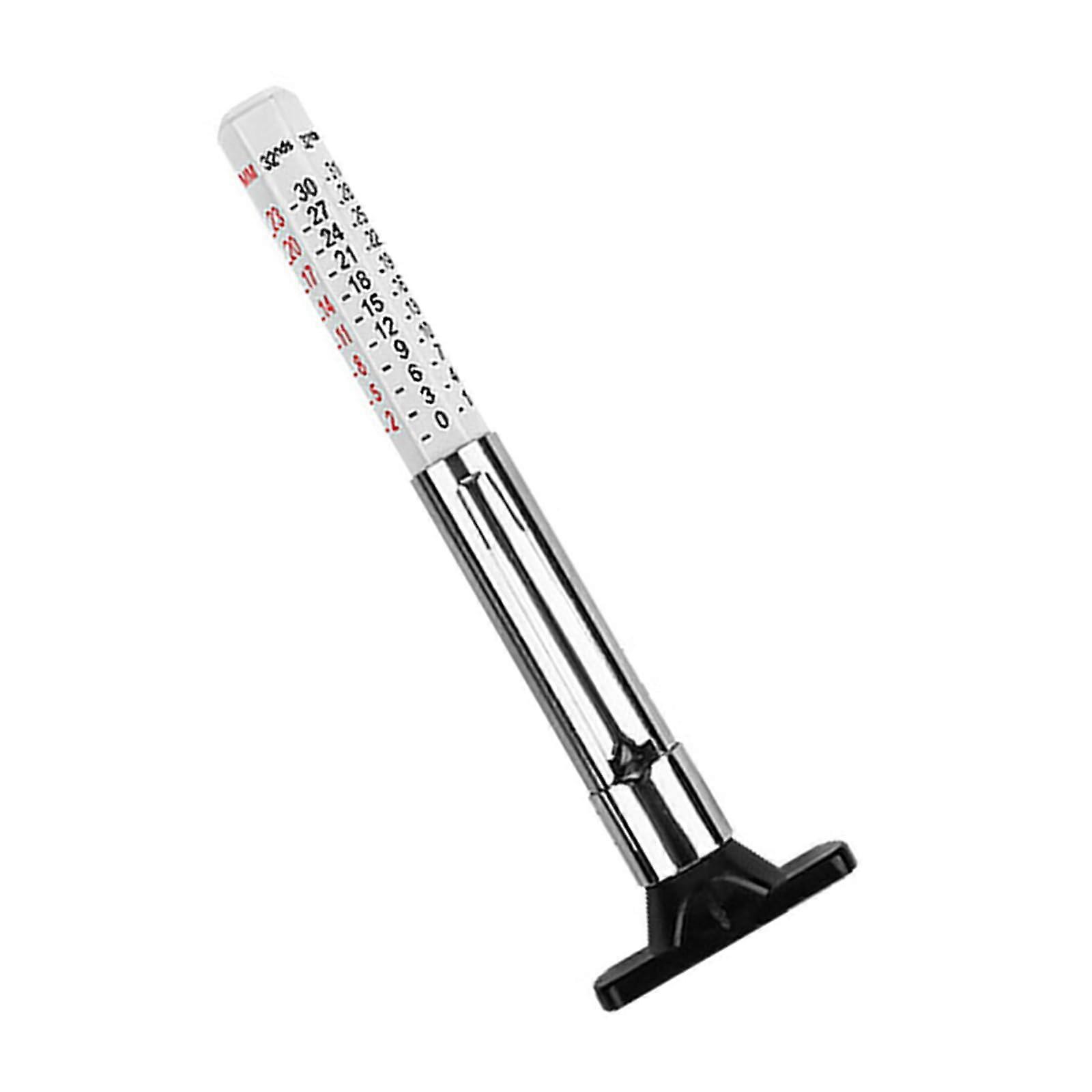 Car Tyre Gauge 032/025mm Tyre Pattern Depth Gauge Tool Automotive Tire Depth Gauge Double Scale Made of Metal
