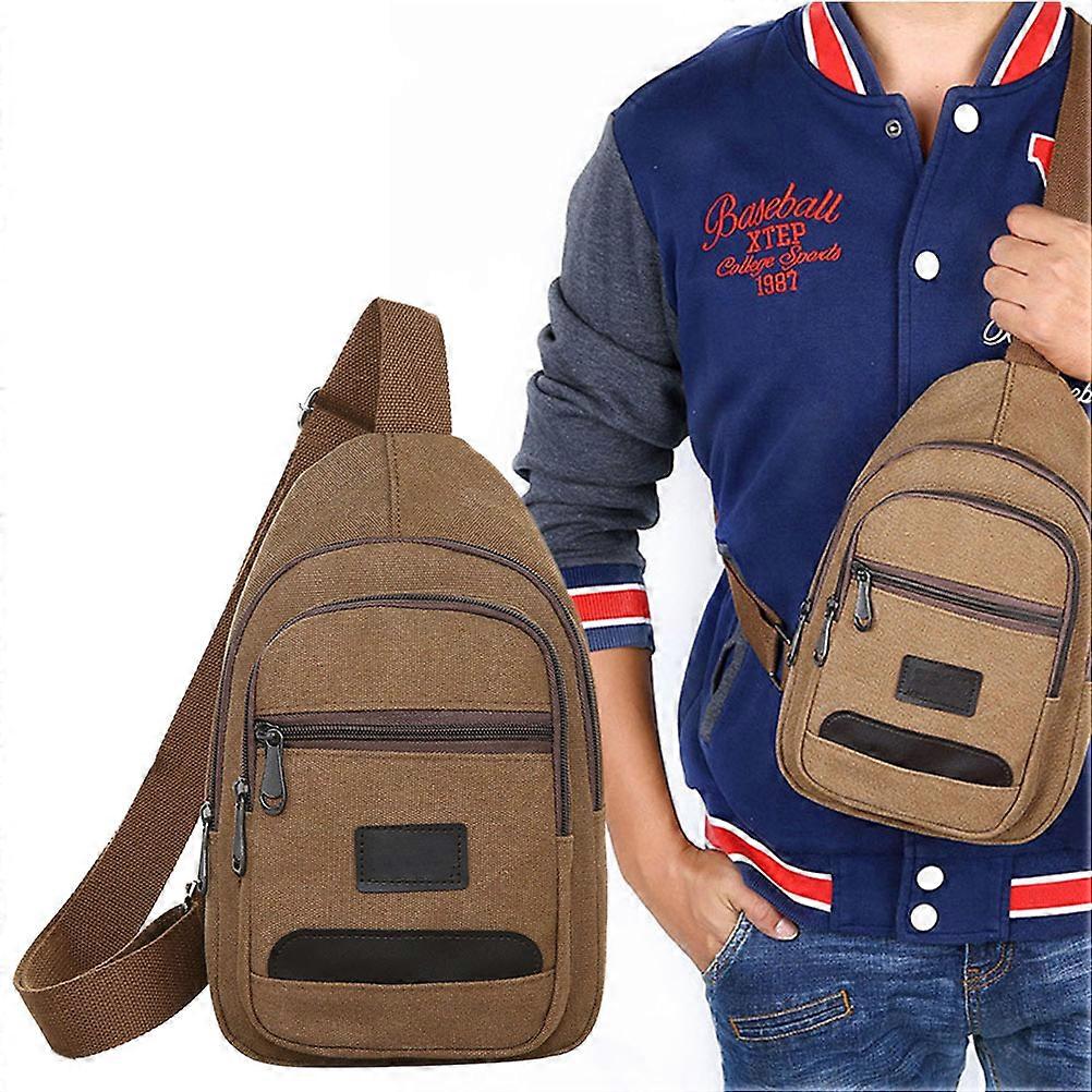 Canvas Sling Bag Men Formfitting Design Large Capacity for Daily Wear Comfortable and Durable 1Pack