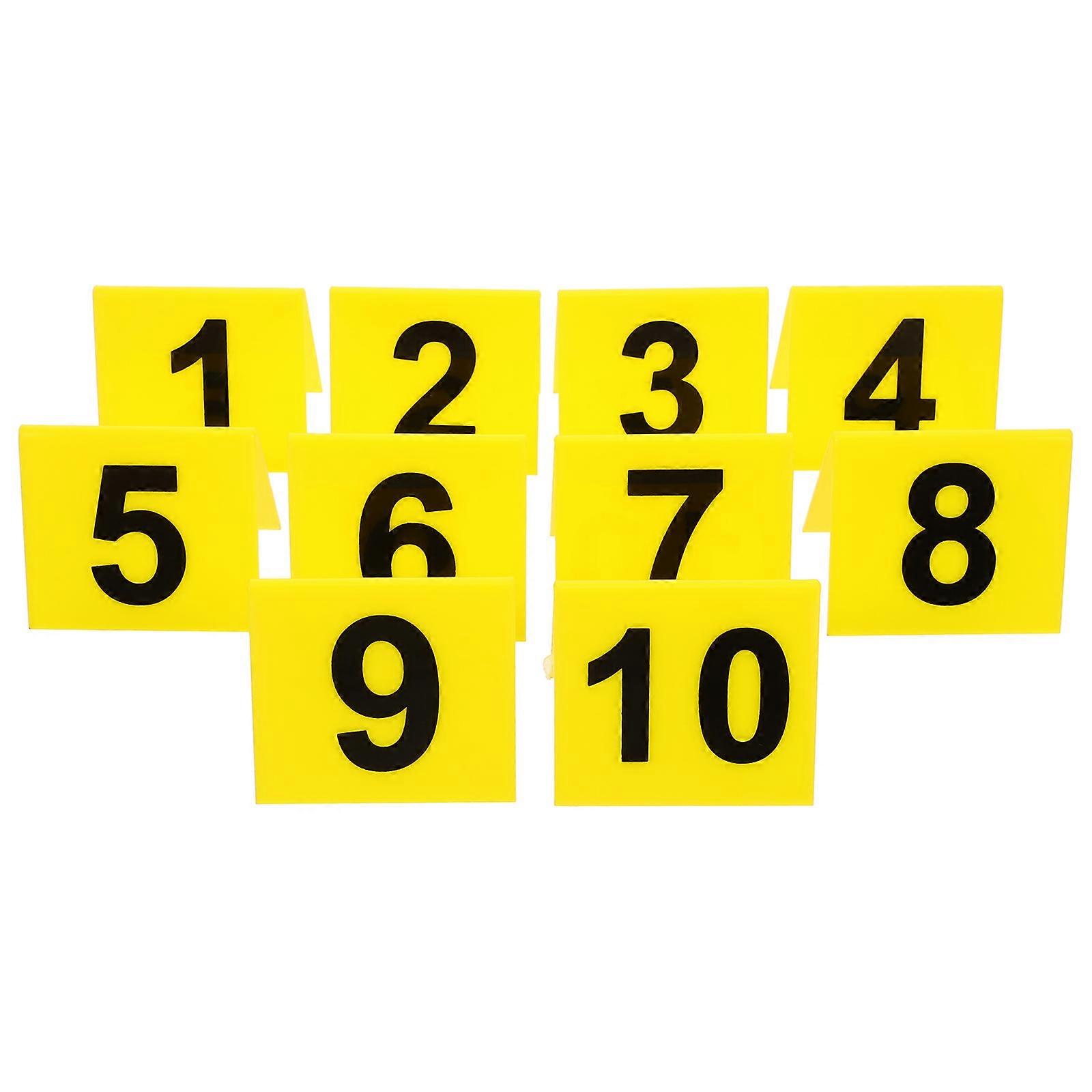 Wear And Break Resistance Acrylic Number Markers Multi-Function Marker For Home Event Gold 10Pcs