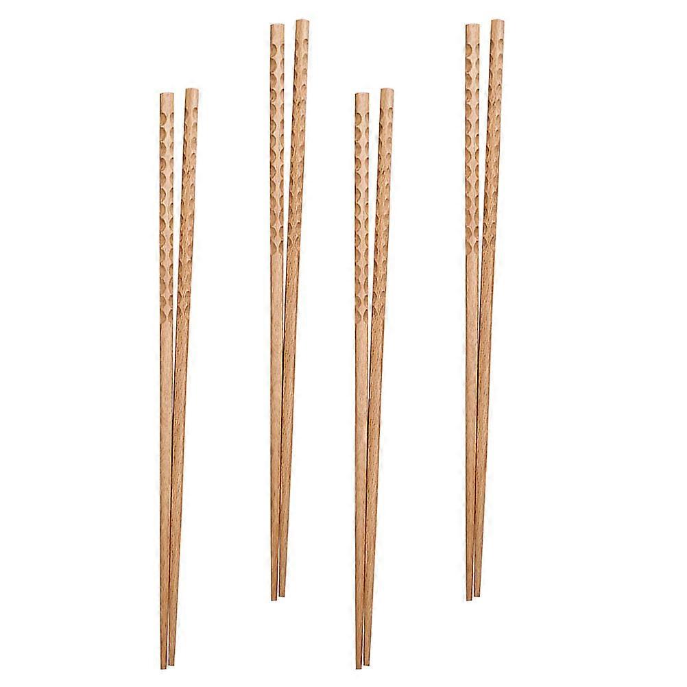6 Extra Long Wooden Chopsticks with Anti Slip Design for Hot Pot, Stir Fry, and Noodle Cooking – Safe Handling & Convenient Dining Experience