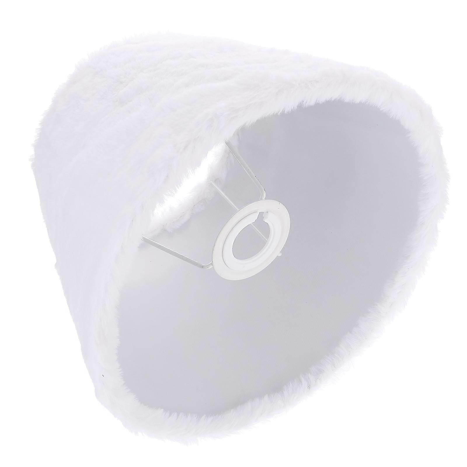 Plush Lamp Shade for Table Lamp Creative Design Soft Light Cover White Polyester 8.66x11.81 Inches