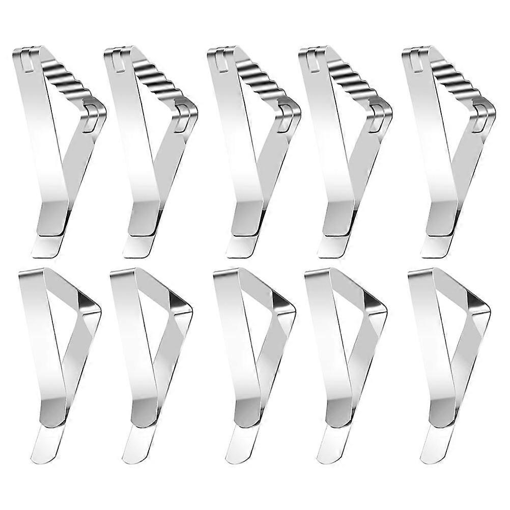 24pcs Stainless Steel Triangle Tablecloth Clips for Outdoor Indoor Use – Easy to Use Clamps for Picnics, Parties, and Events