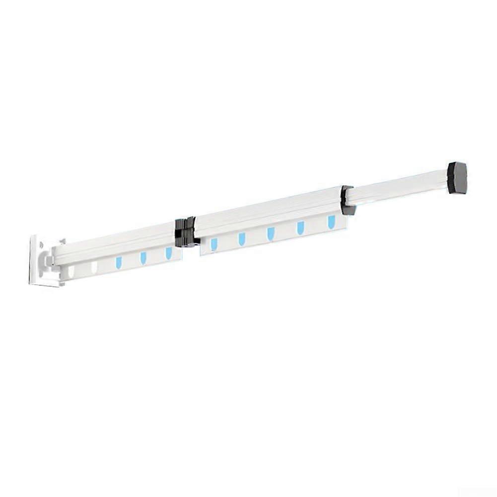 Foldable laundry rack made of aluminum alloy, a practical solution for hanging clothes in tight spaces (126 cm, white).