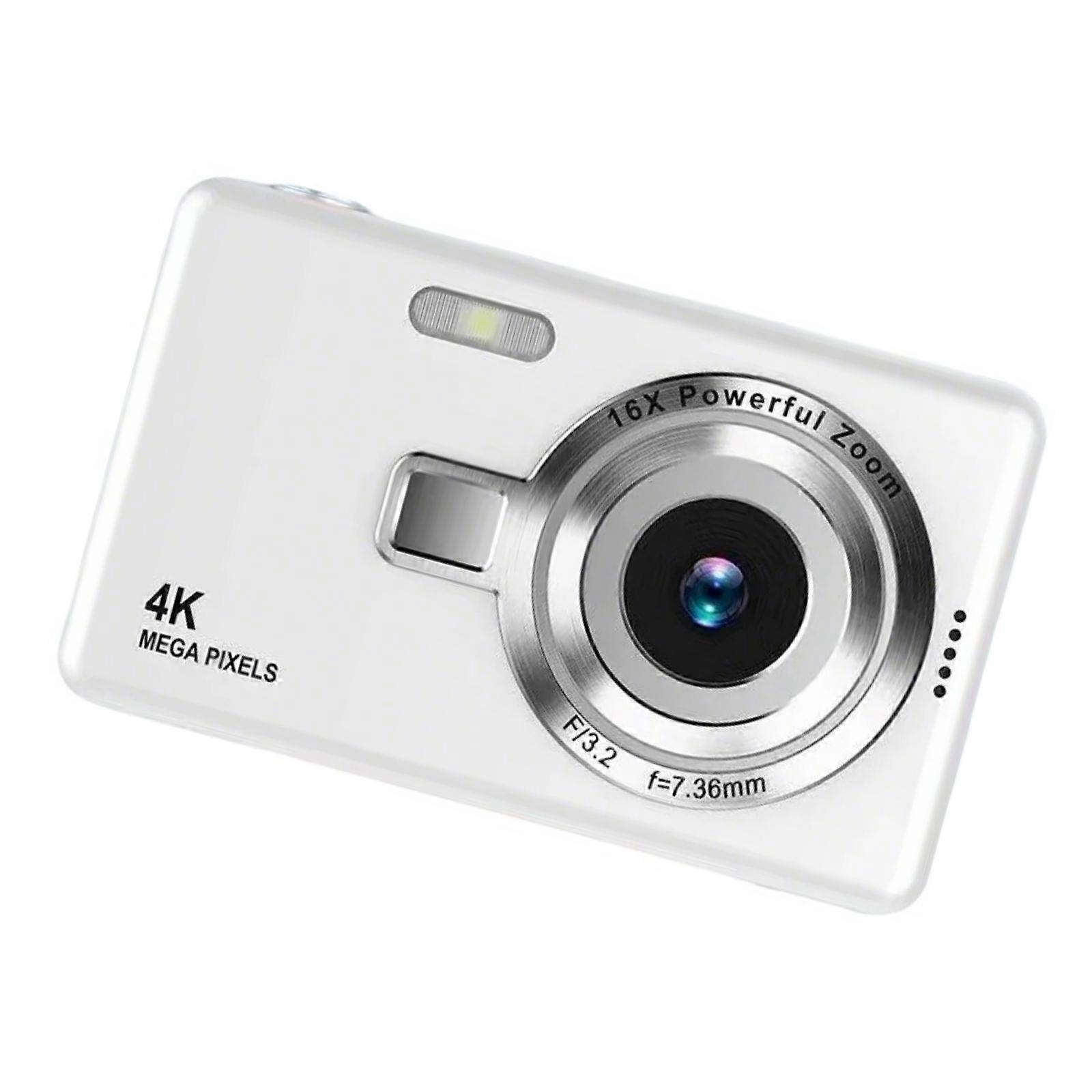 Digital Camera Card Cameras With 96MP 1080P Resolution Clearly Autofocused Vlogging Camera for Artistic Photography  White