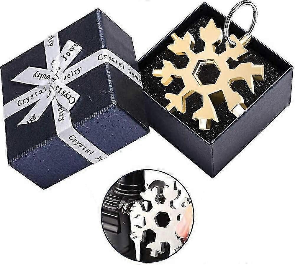 18-in-1 Stainless Steel Snowflake Multi Tool, Snowflake Tool, Multi-tool Card Gift
