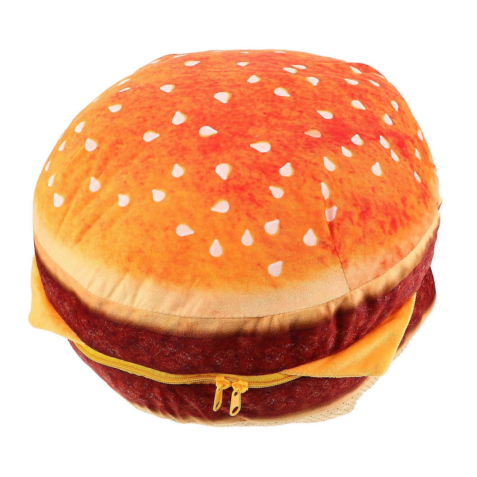 Home Decor Hamburger Plush Pillow Soft Material 40x40x40cm Realistic Design Comfortable Resting 1Pcs