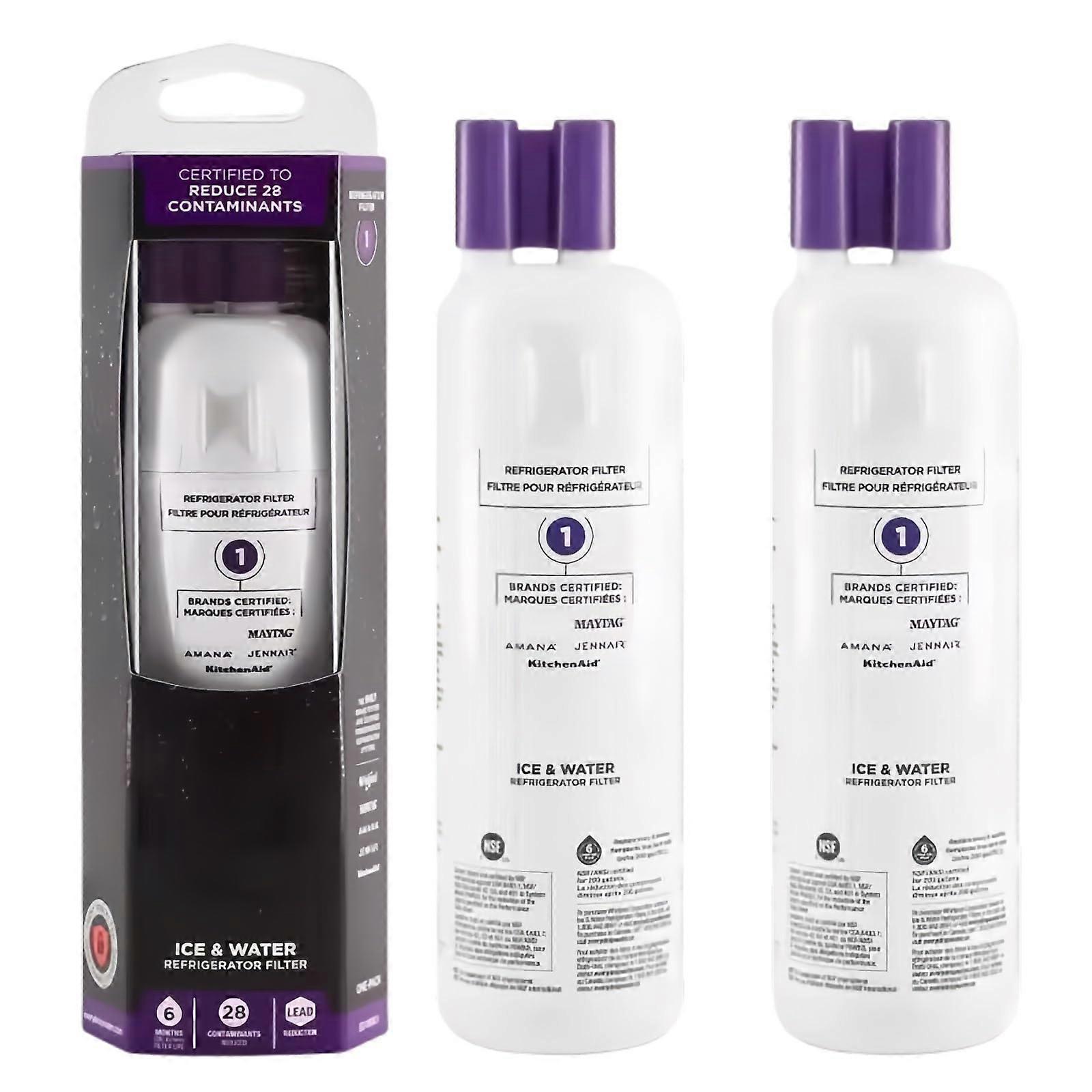Compatible With Whirlpool Replacement Refrigerator Water Filter EDR1RXD1 W10295370A 9081 (2PC)