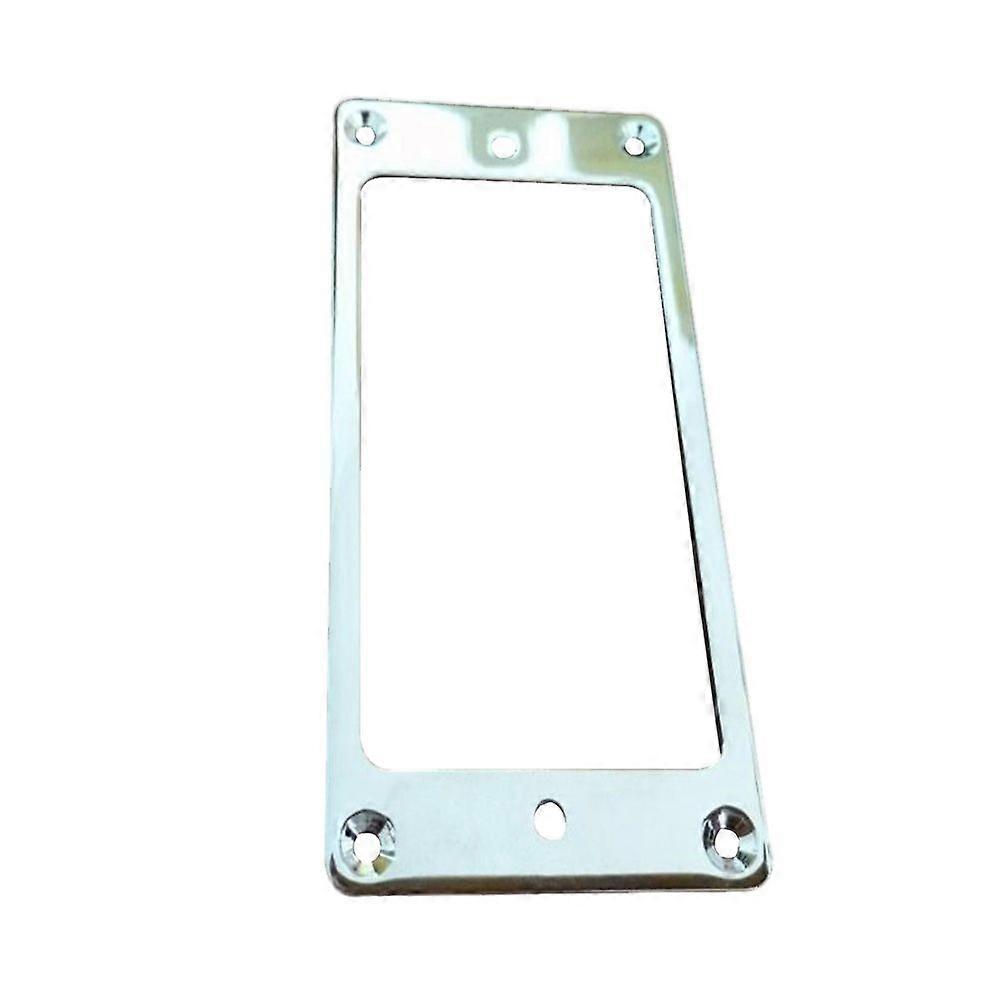 1pcs Durable Metal Humbucker Pickup Mounting Rings Frame Mounting Ring Flat Base Pickup Frame (Silver)
