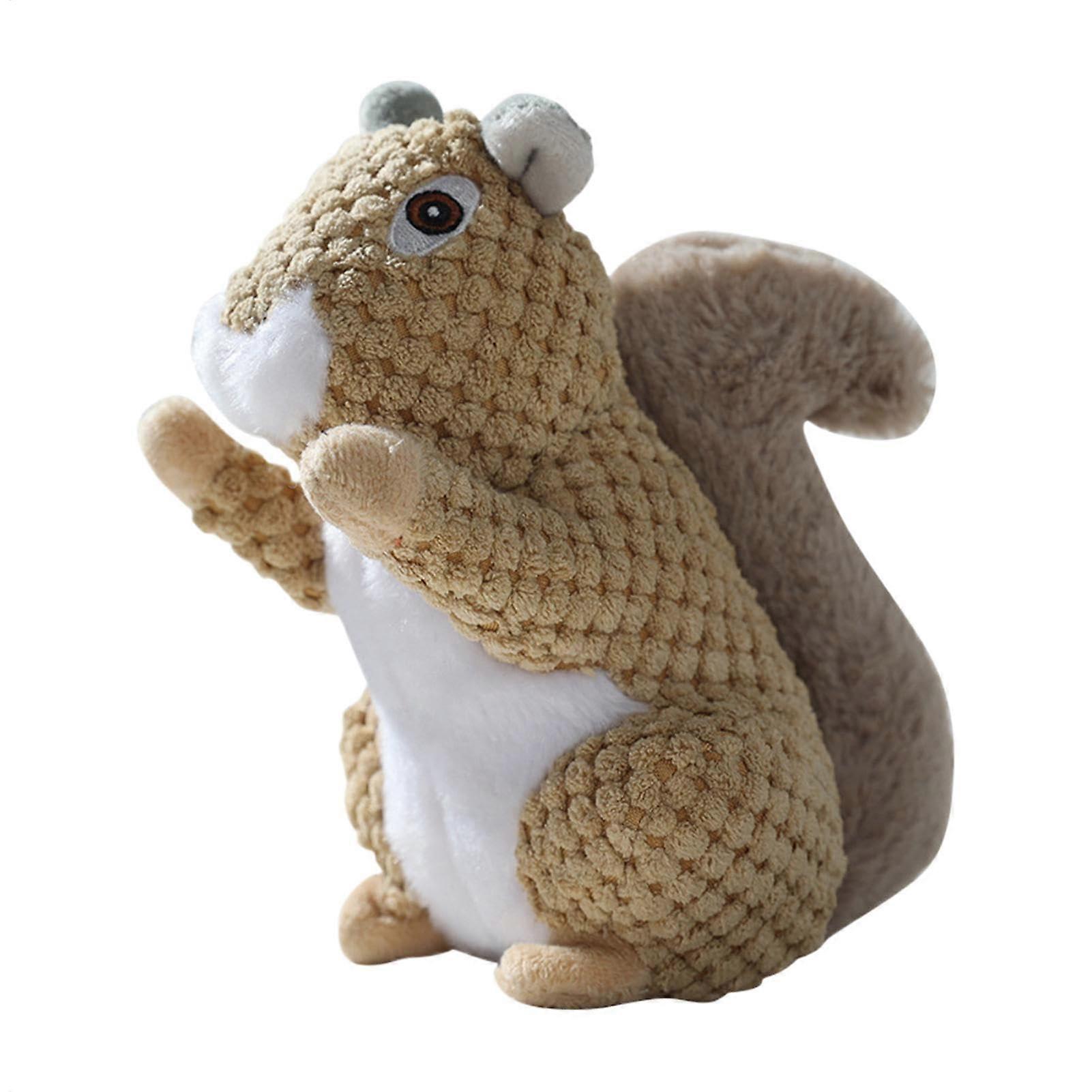 Chewer Squirrel Dog Toy Plush Squirrel Toy For Dogs Teething Dog Toy Soft Classic Squirrel Plush Pet Toy