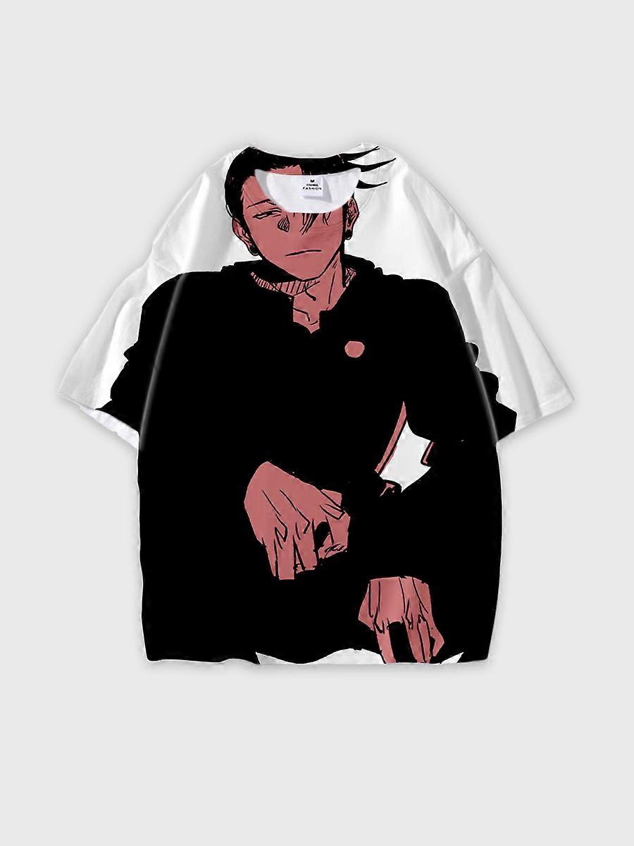 T-shirt round neck Character Pattern loose short sleeve P3025