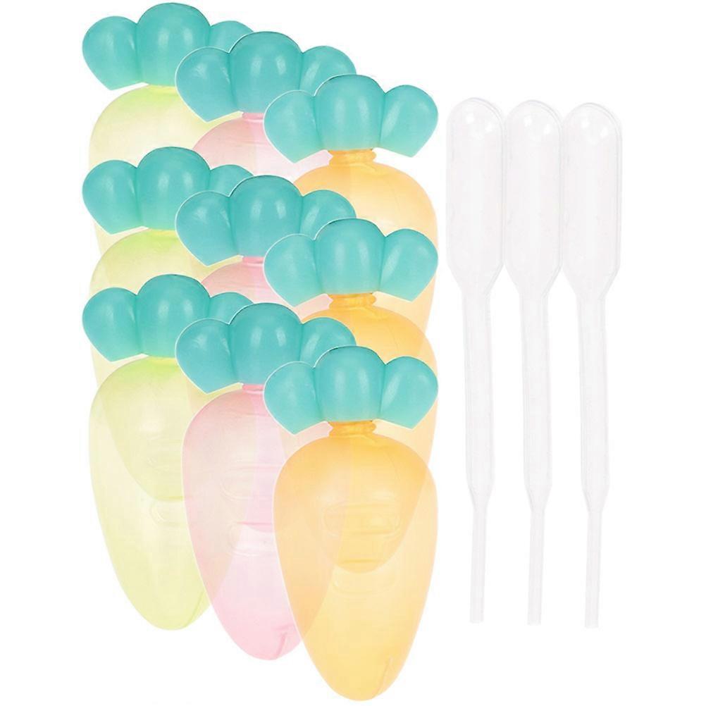9pcs Tiny Carrot Shape Condiment Boxes Containers Soy Sauce Container Sauce Cups