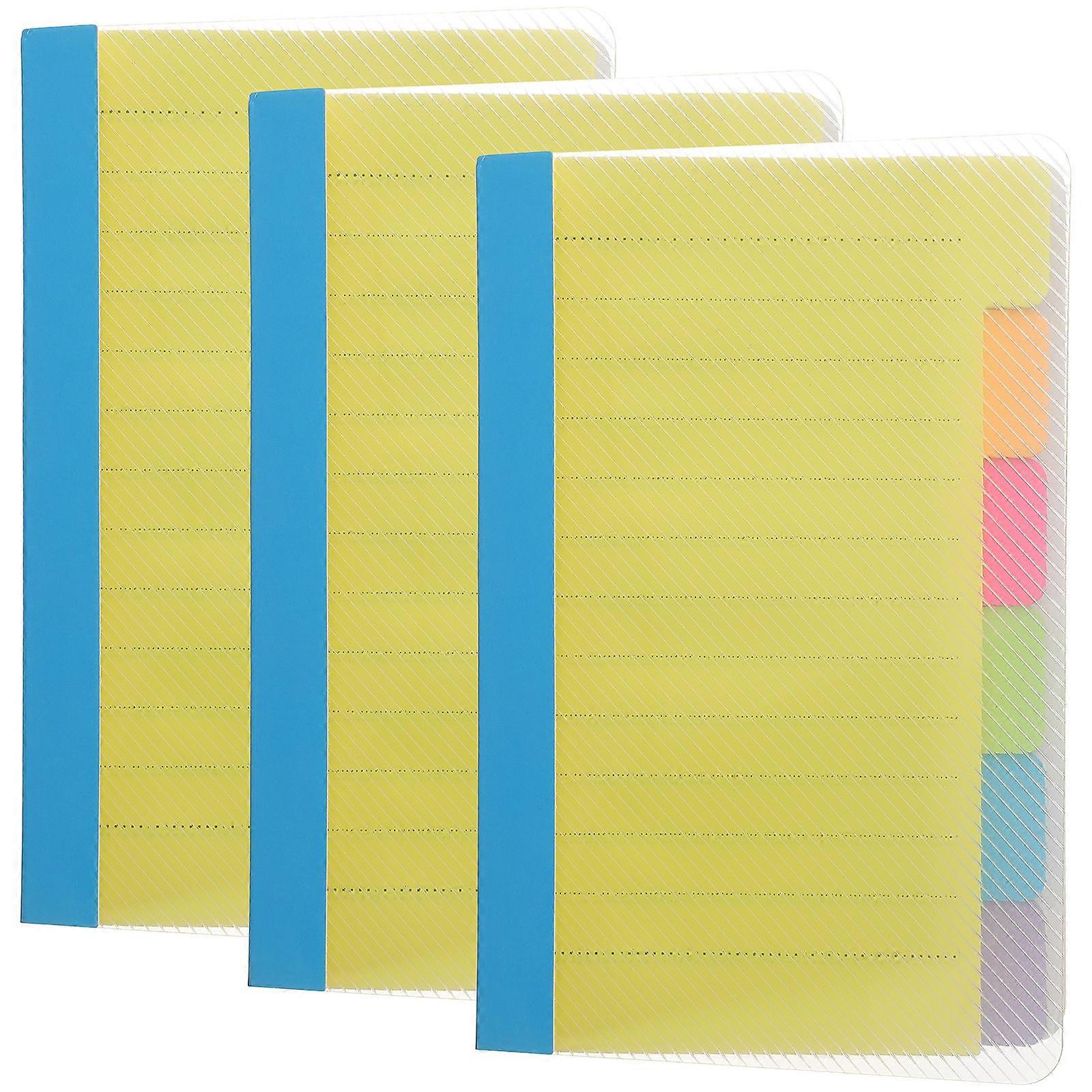 Yellow Legal Pad for Writing Use with Easy Tearable Design and Portable Size 3 Books of Practical Memo Pads
