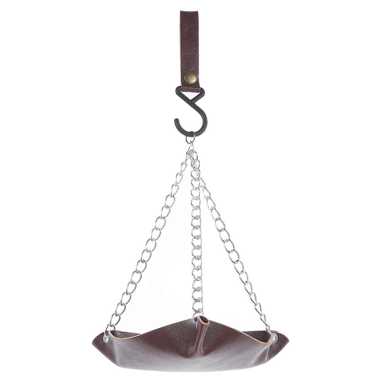 Hemoton Practical Bird Feeder Swing Toy Parrot Feed Perch 1 Set