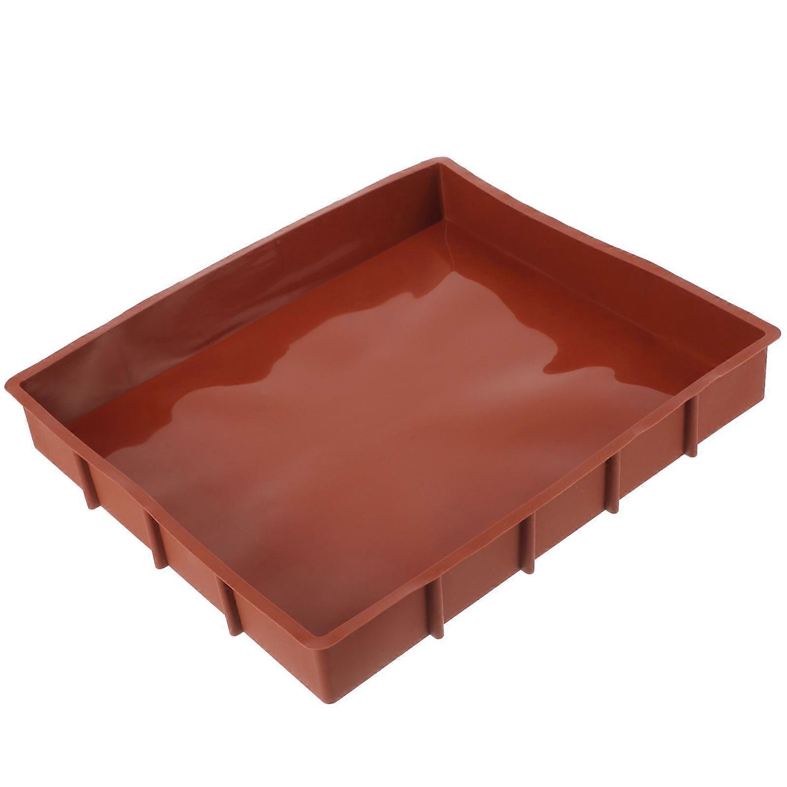 Silicone Baking Tray Rectangular Non Stick Mold for Cakes, Bread, Pies, Muffins, and Sandwiches – Lightweight and Easy to Use