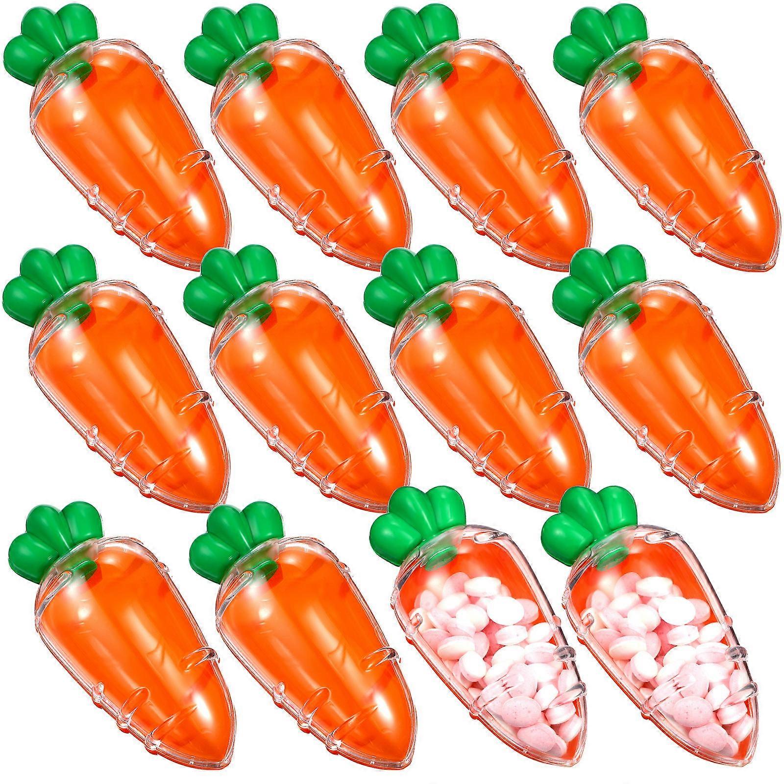12 Pcs Carrot Shaped Candy Boxes for Easter Packaging Party Favor Containers