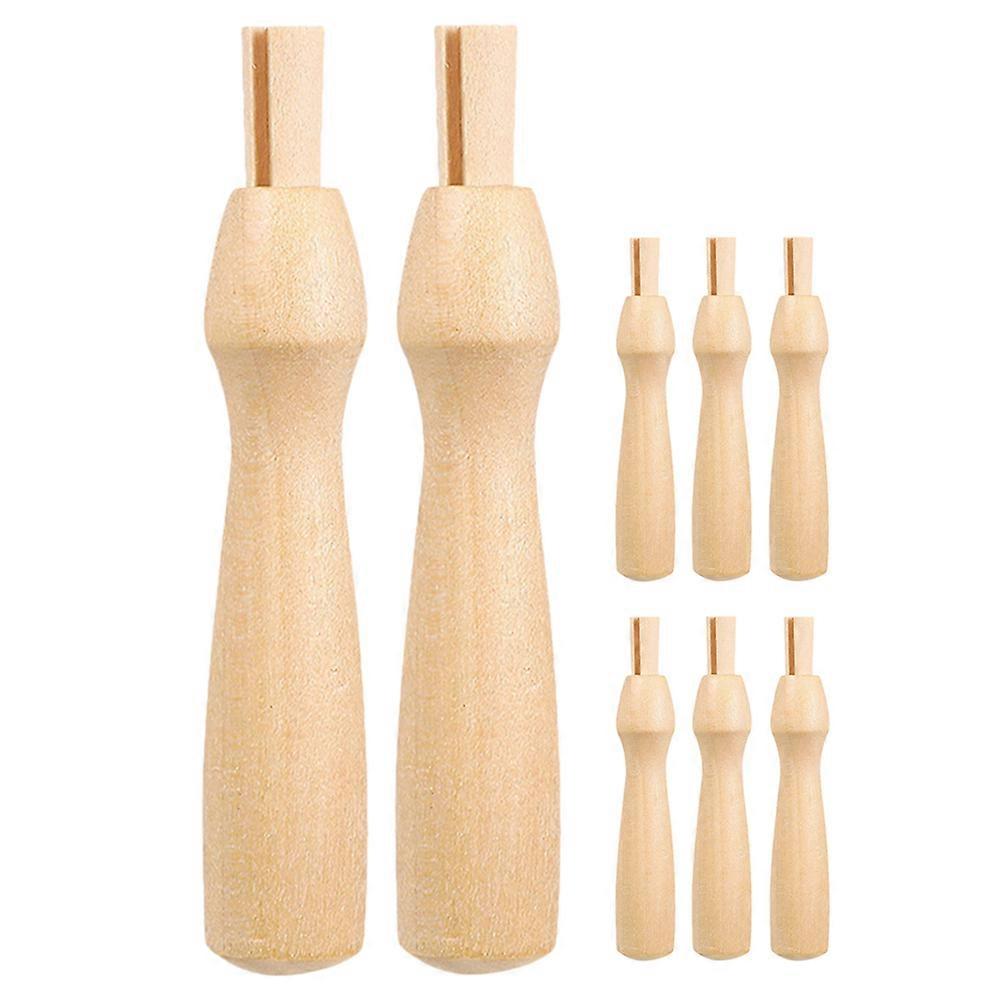 8Pcs Needle Felting Tools with Wooden Handles for Replacement Use in Craft Supplies