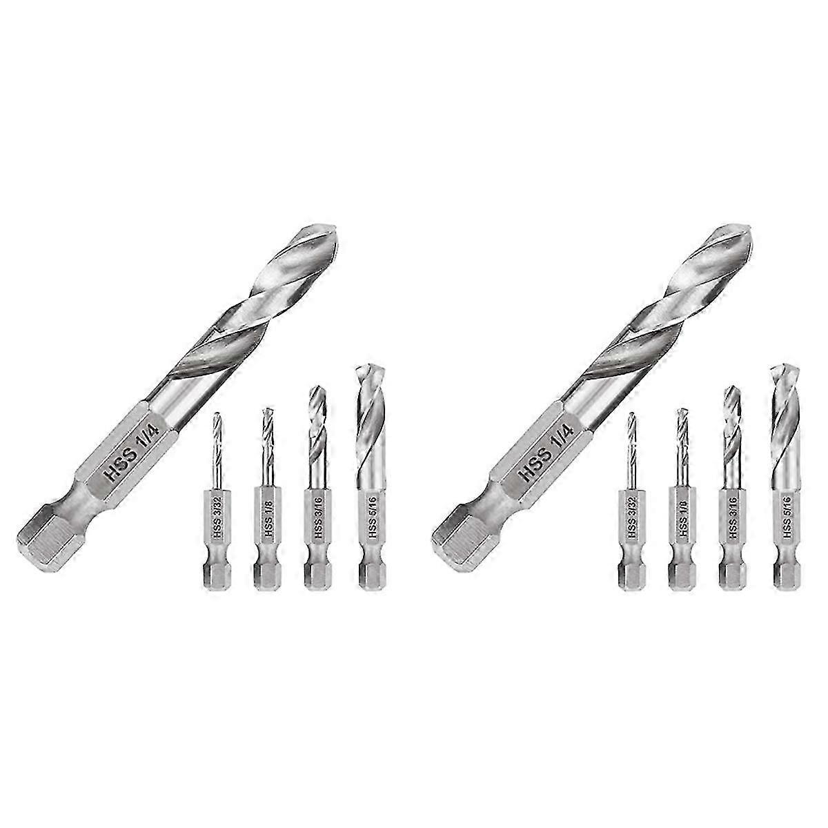 1/4 Hex Shank Drill Bit Set 5PCS Stubby Drill Bit Set Edition 0724