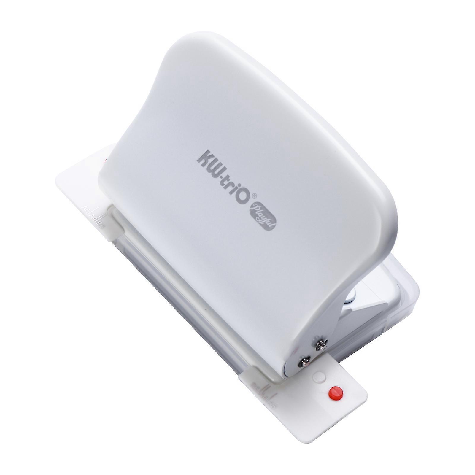 10-Hole Paper Punch Handheld Metal Puncher 5.5mm Aperture for A4 A5 B5 Notebooks, Supports 20 26 30 Hole Punching, 10 Sheet Capacity