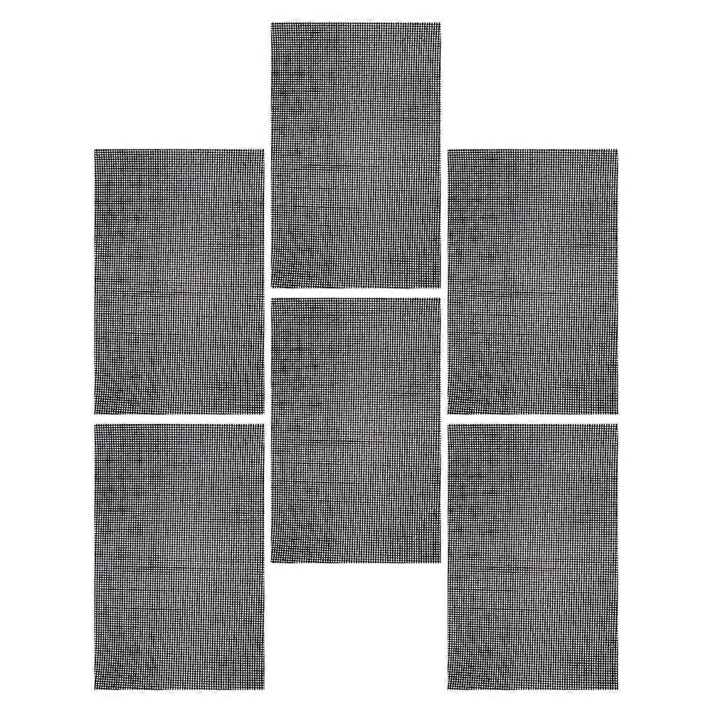 6Pcs Plastic Mesh Sheets for DIY Handmade Projects Sturdy and Durable Black Color