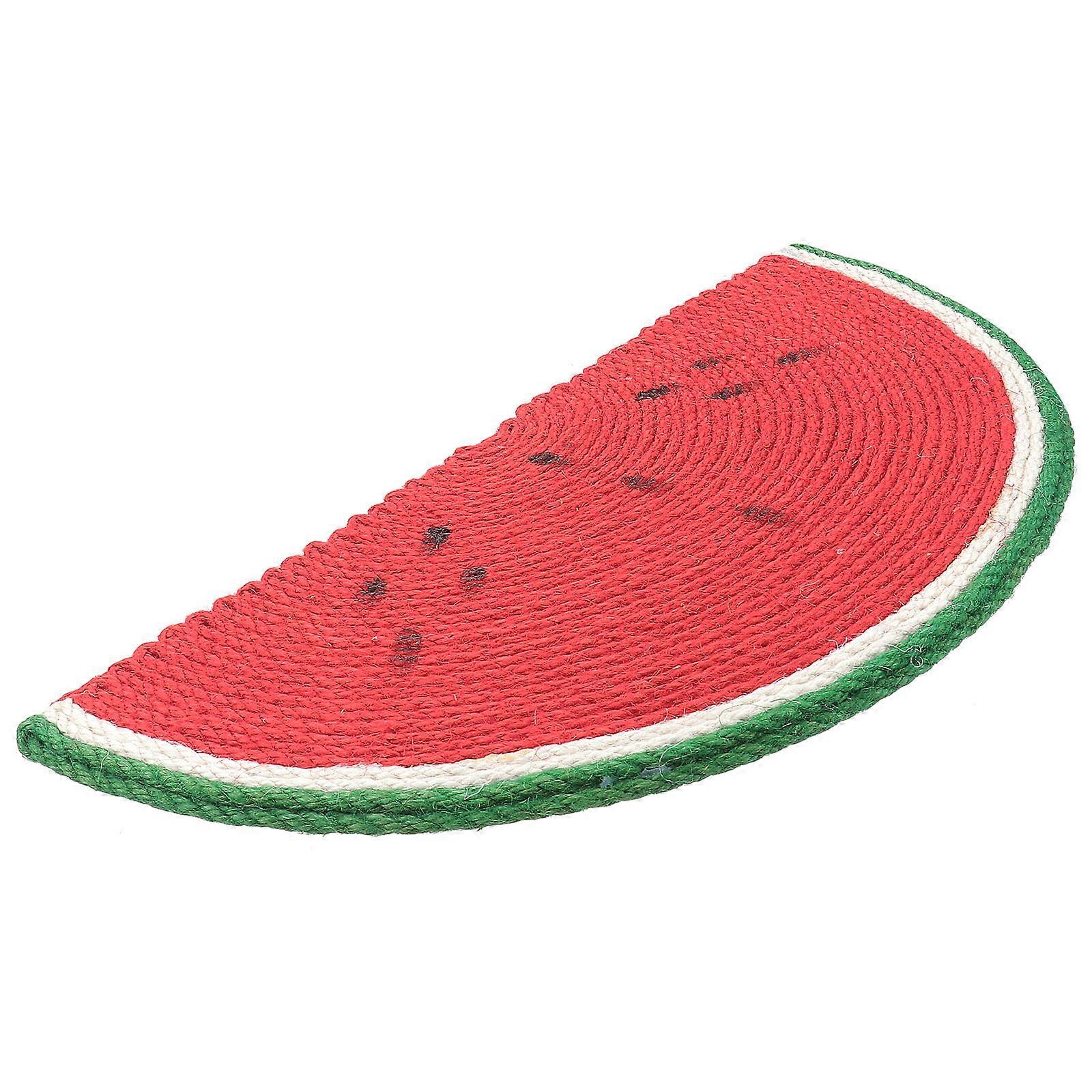 Cat Scratching Carpet Kitten Scratching Pad Watermelon Design Red 40.00X20.00X0.90CM Living Room Scratch Play 1Pack