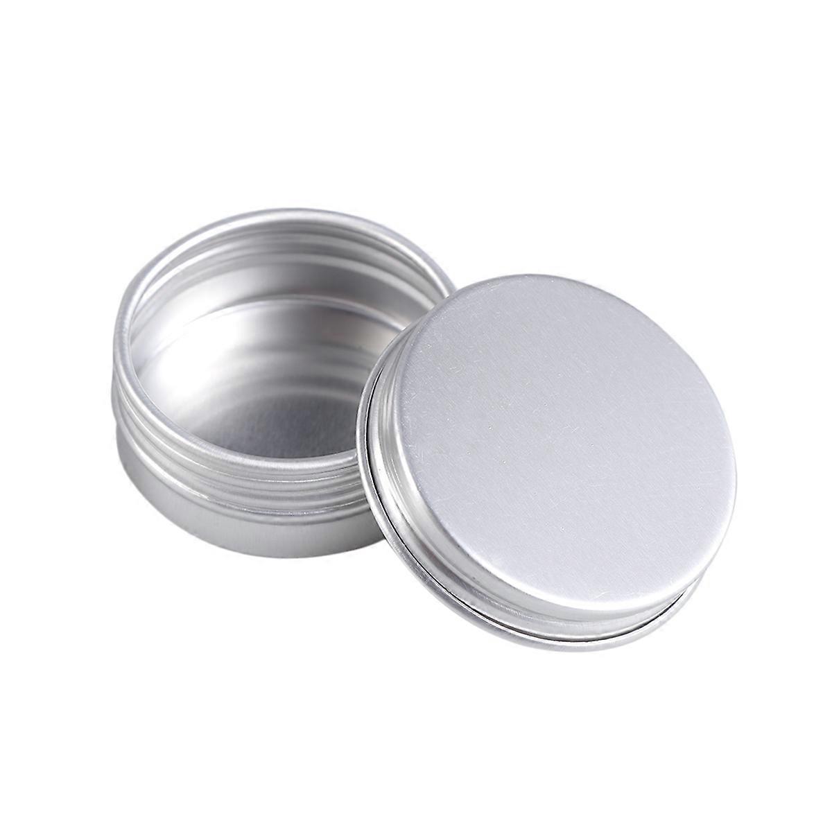 15ml Aluminium Specimen Box with Thread Travel Bottles Cosmetic Container Empty Cream Jar Pot with Lid for Makeup Pomade