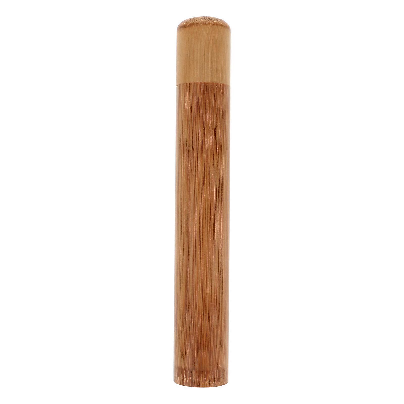 Portable Bamboo Cigar Humidor with Airtight Design for Daily Use Khaki One Cigar 5.3 Inches