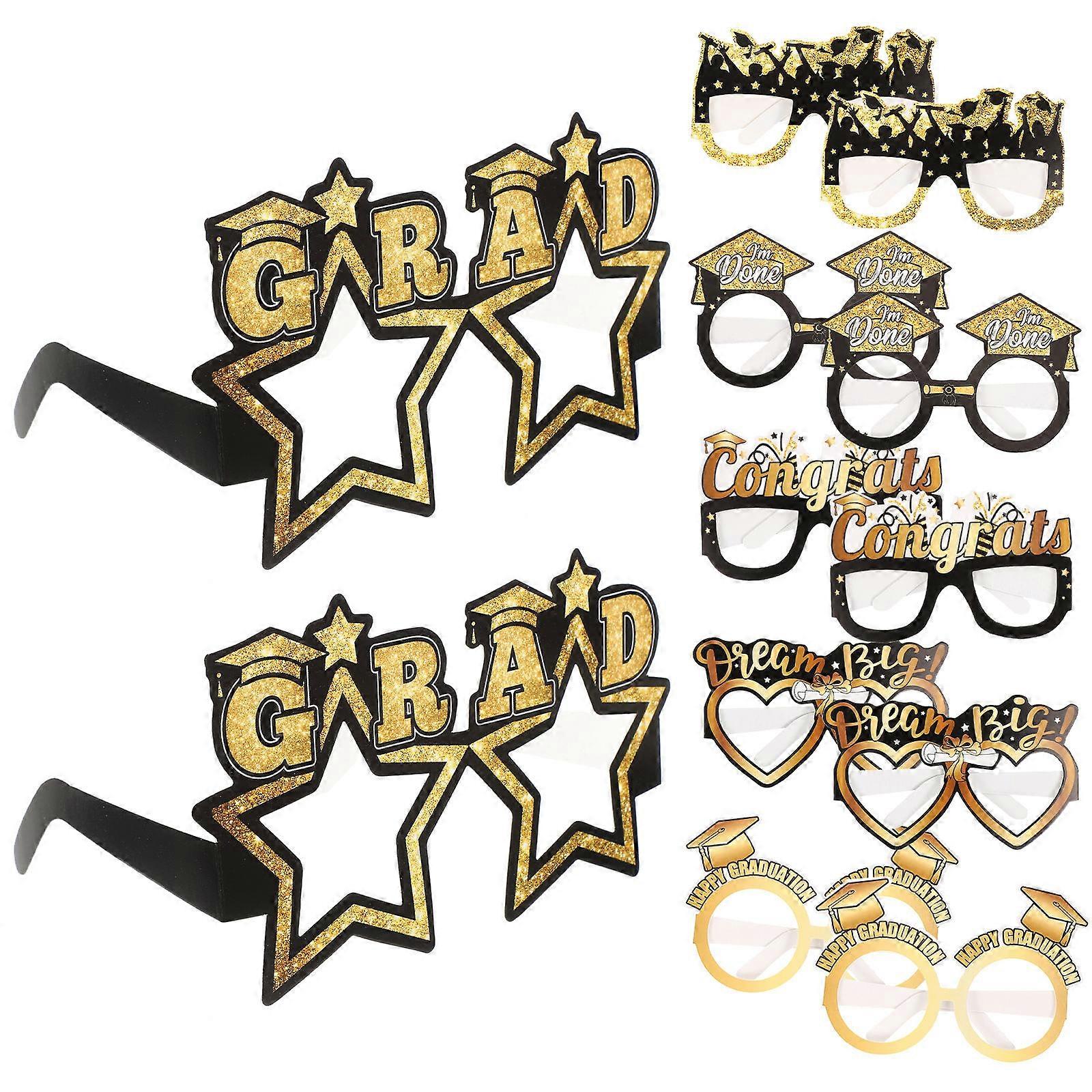 Here's a refined and engaging product description for your **12pcs Graduation Party Paper Glasses Props**:
π **12pcs Graduation Party Paper