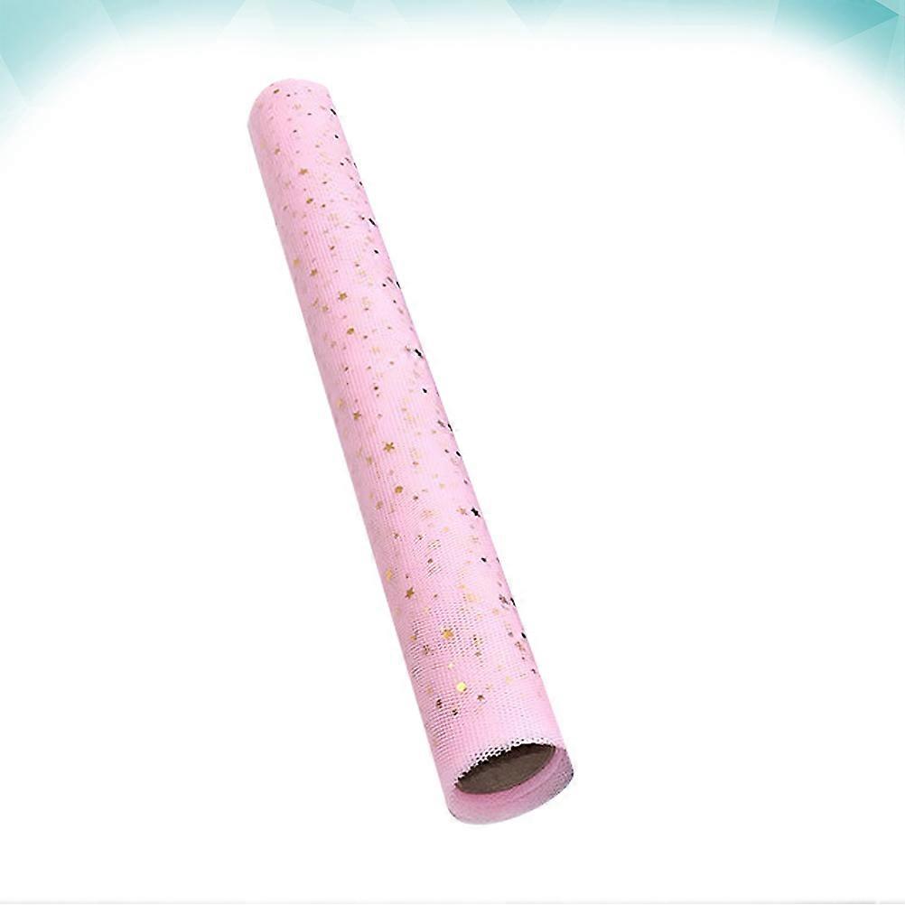 Elegant Sequin Netting Fabric For Bouquet Wrapping Suitable For Birthdays And Celebrations Pink 50cm X 5 Yards 1Pcs