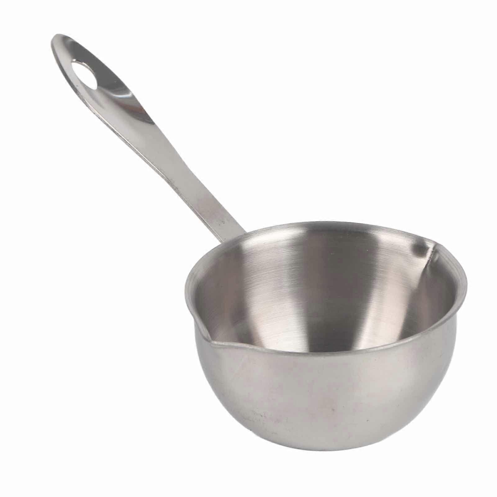 Butter Warmer Pot All-In-One Flat Induction Base Stainless Steel Mini Milk Pot 150 ml